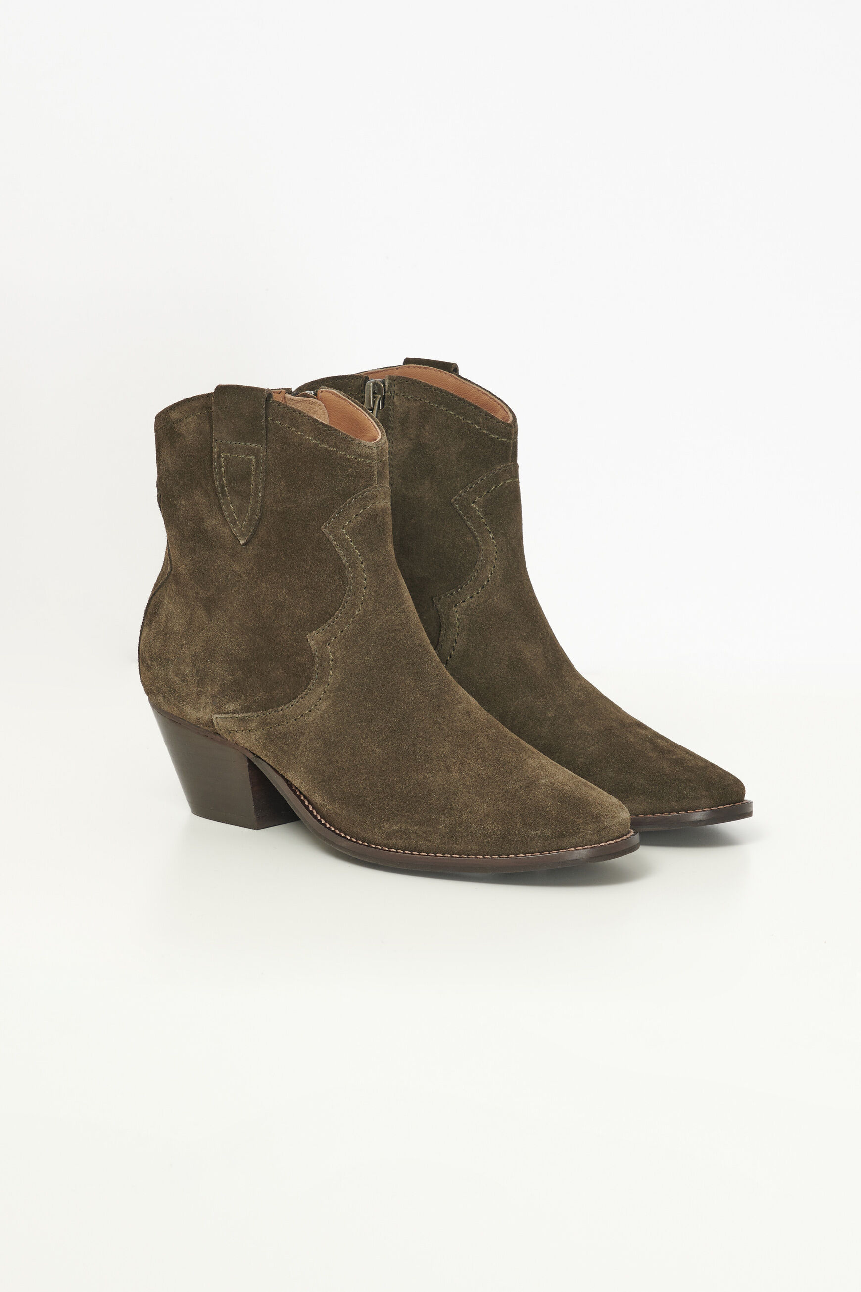 chaussures emmanuel 100% cuir vert kaki femme