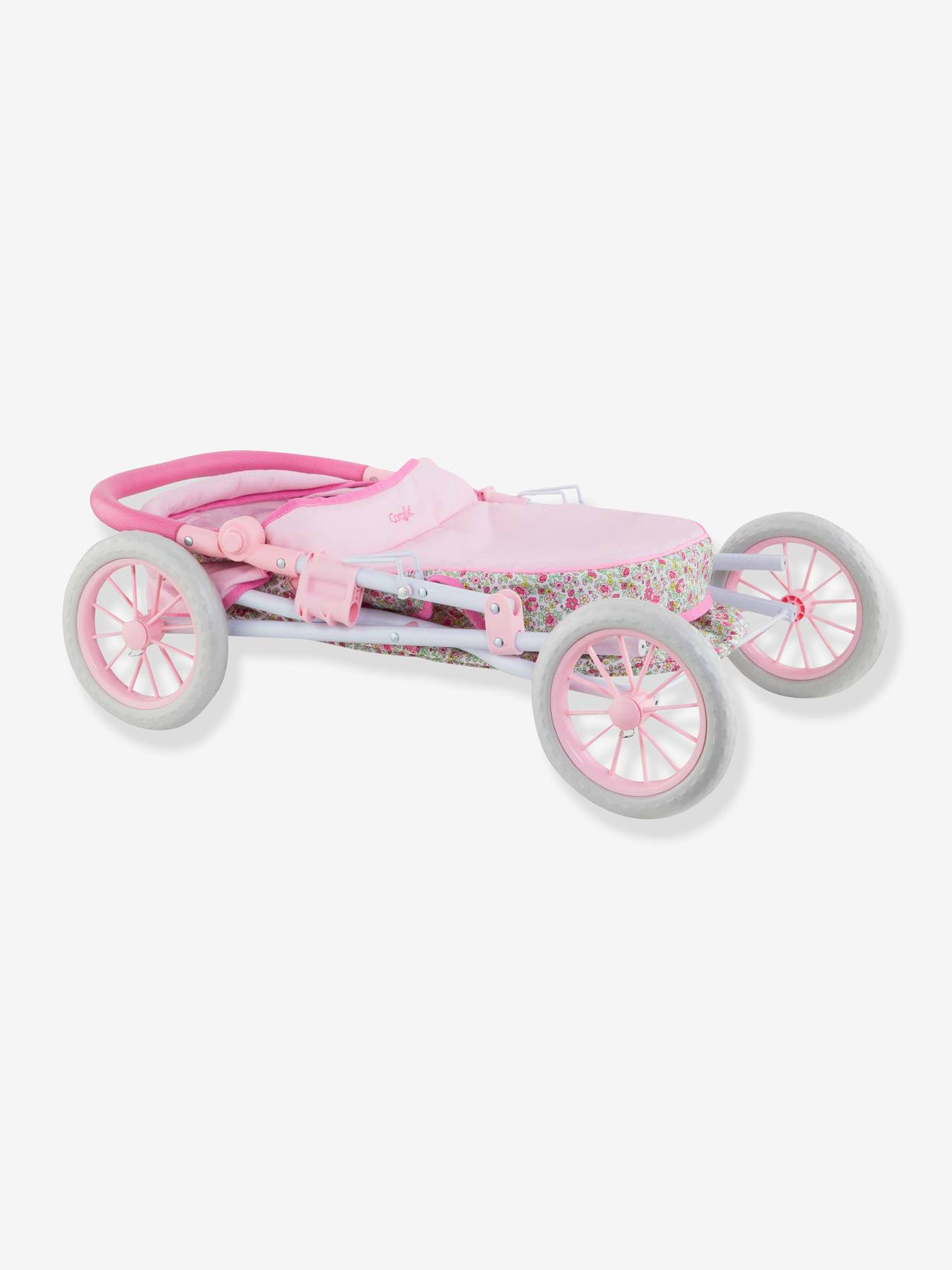 Corolle Puppen-Kinderwagen COROLLE für Puppen mit 36/42/52 cm - rosa geblümt