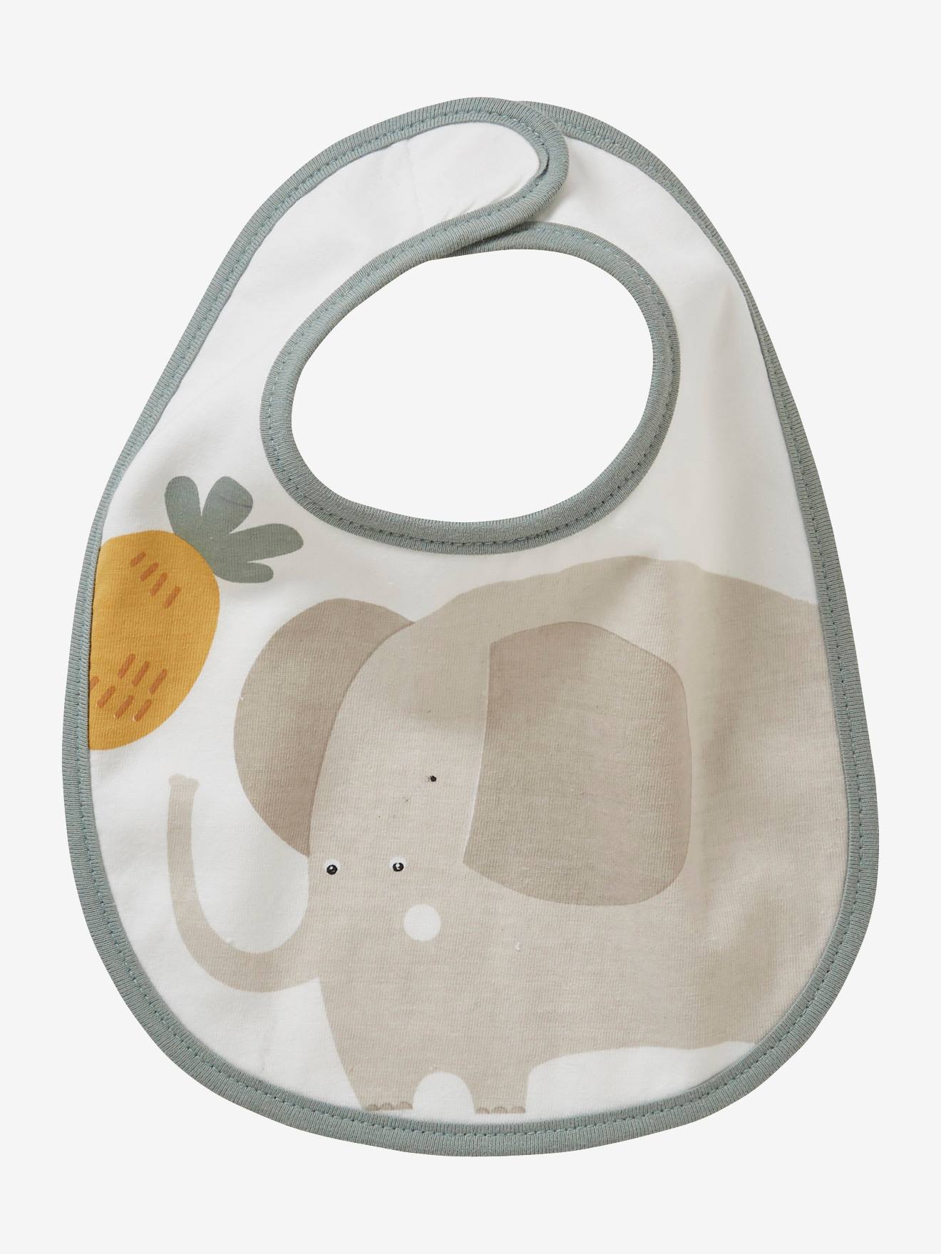Vertbaudet Bio-Kollektion: 7er-Pack Baby-Lätzchen, Klett - pack grün lovely nature