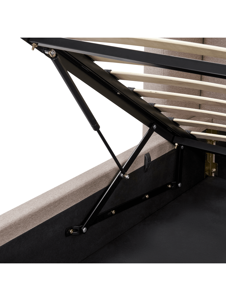 Beliani Doppelbett MONESTIER in Beige - (W) 204 x (H) 115 x (L) 220 cm günstig kaufen onesize