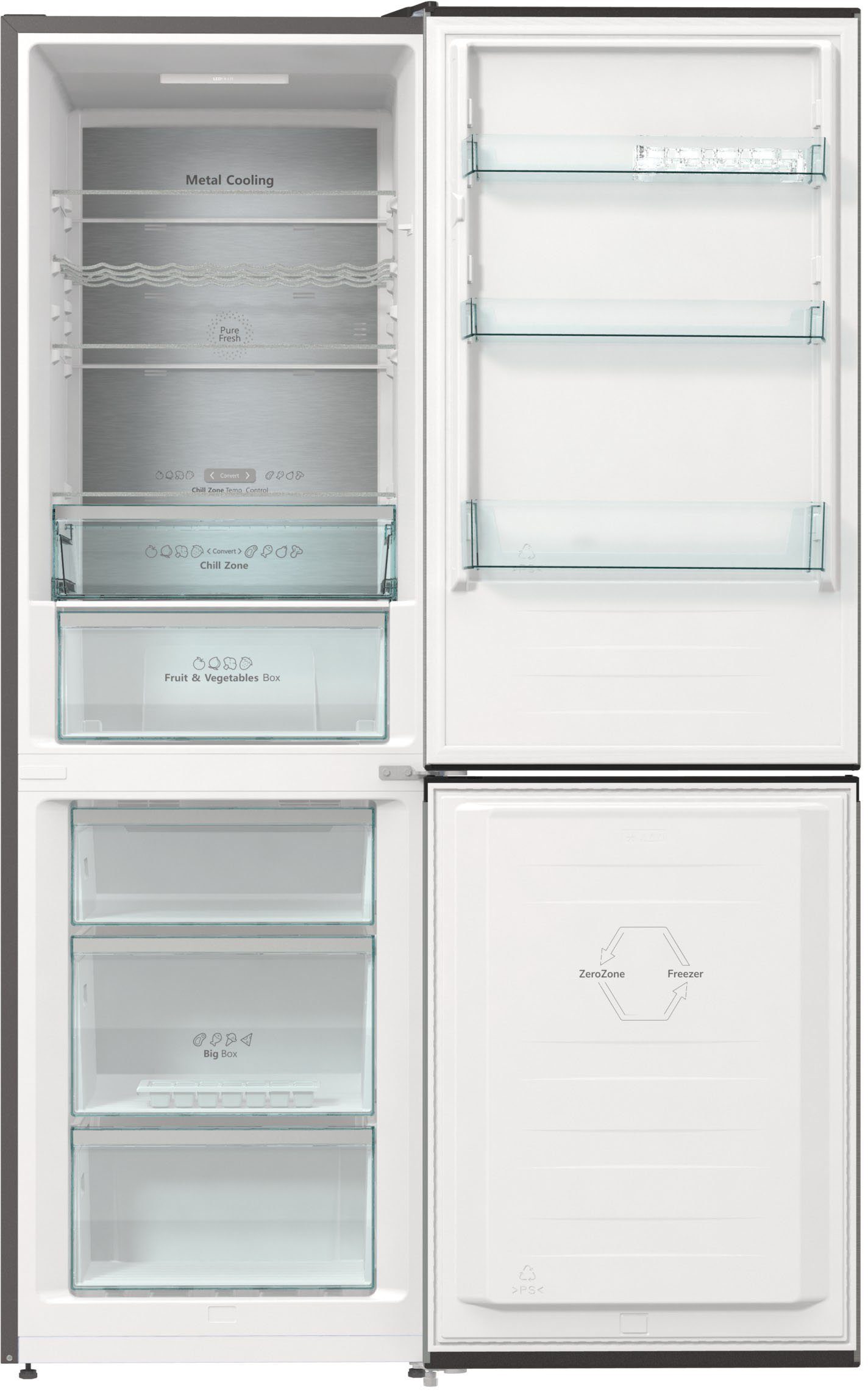 Hisense Kühl-/Gefrierkombination RB424N4CIC, 185 cm hoch, 60 cm breit