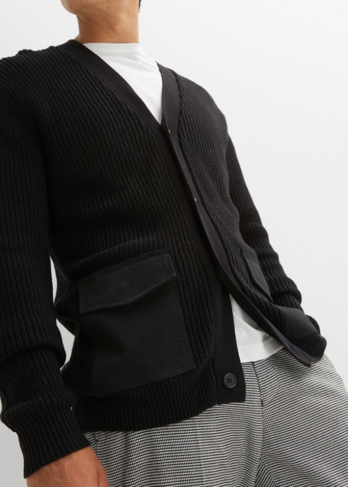 Strickjacke mit Webtaschen
