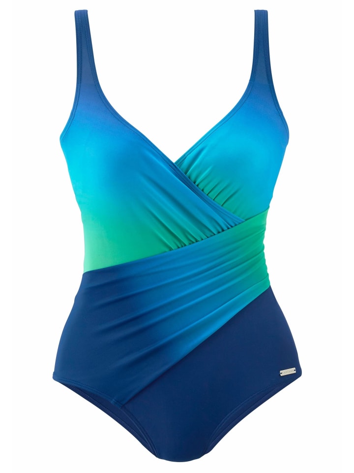 LASCANA Badeanzug in blau-türkis günstig kaufen