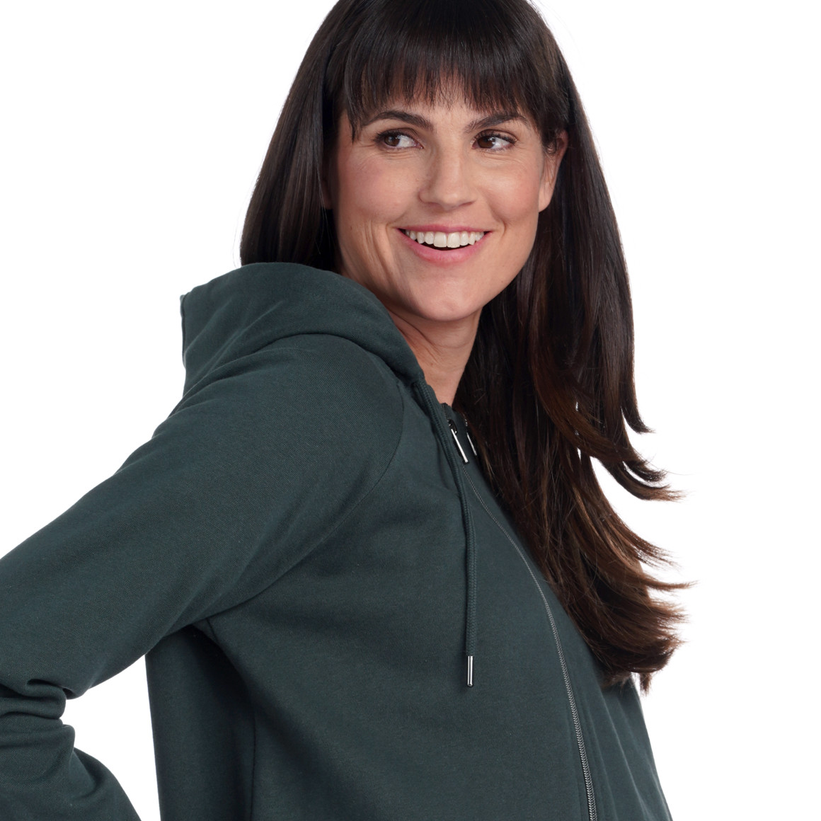 Damen Umstands-Sweatjacke mit Kapuze