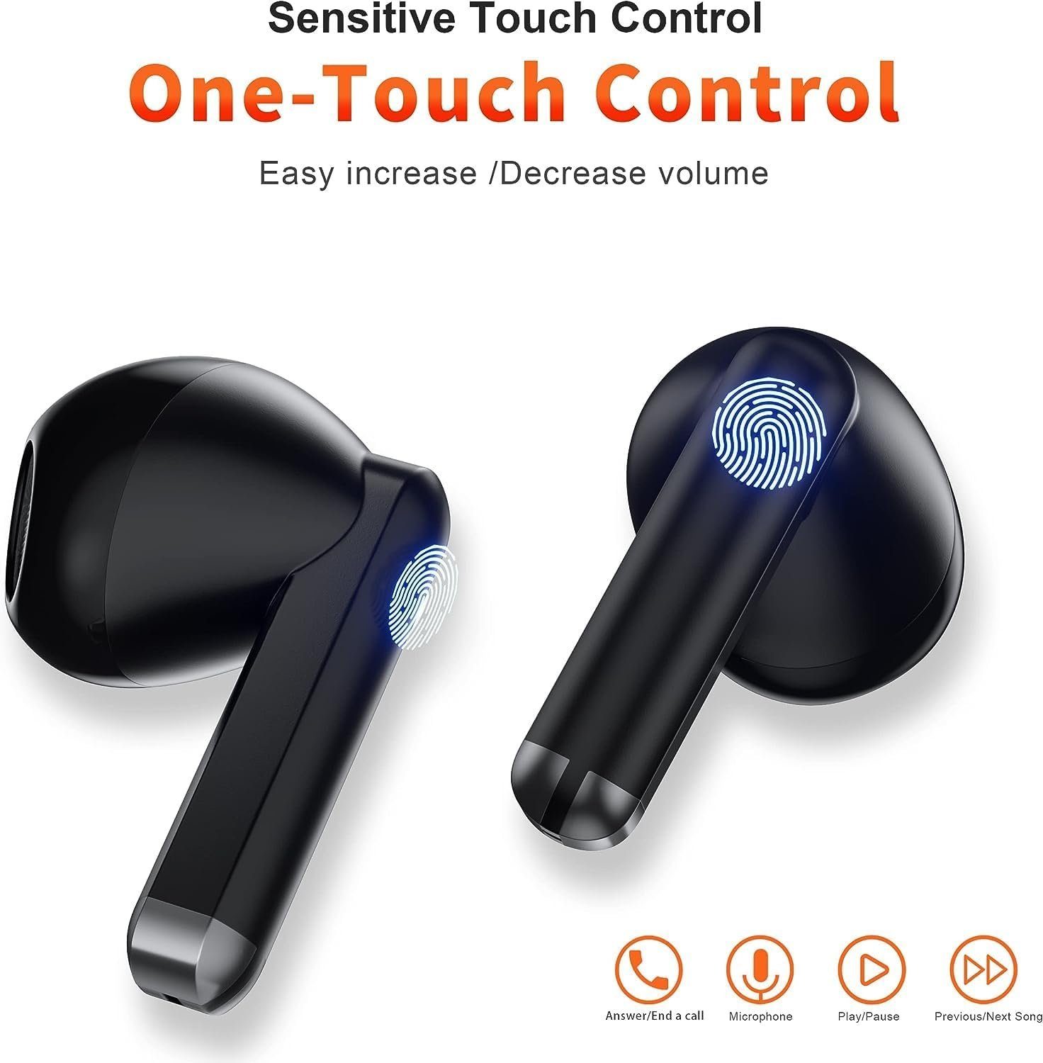 LMG Germany 5.3, Kabellos Bluetooth 5.3, 20 std Spielzeit Bluetooth-Kopfhörer (IOS, Android, Bluetooth 5.3, Wasserabweisend, Stabile Verbindung, 20 Stunden)