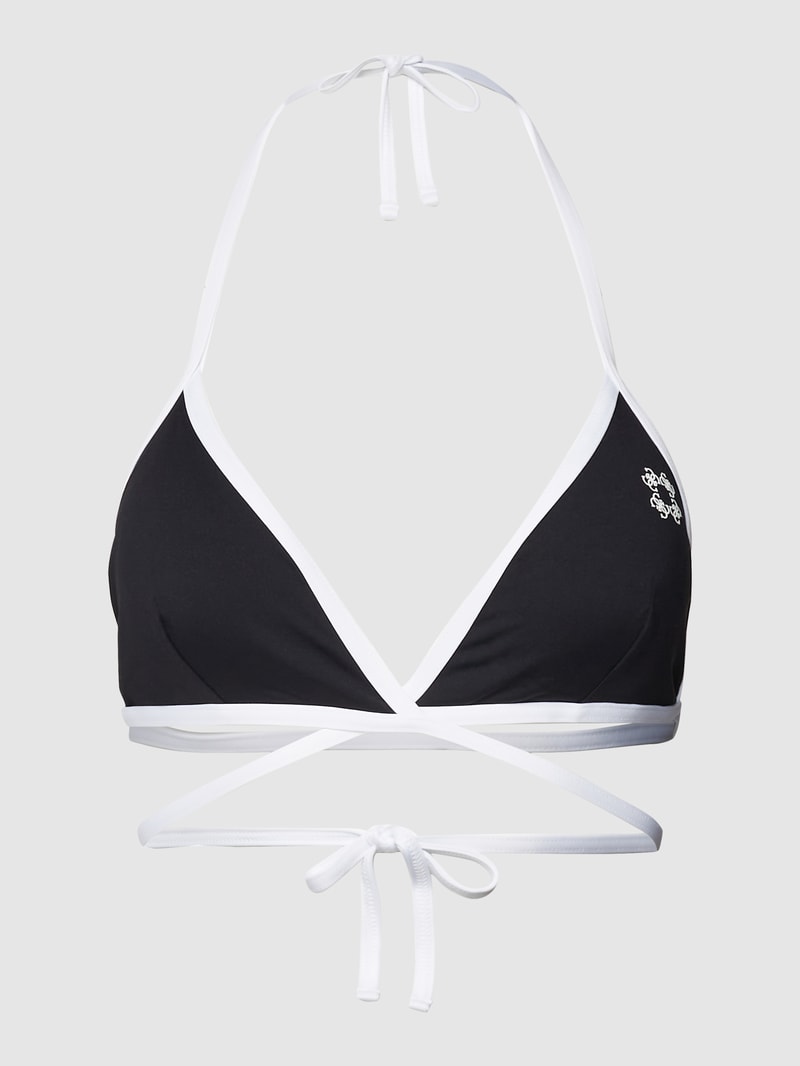 Bikini-Oberteil mit Schnürverschluss Modell 'SPORTY CHIC' in schwarz