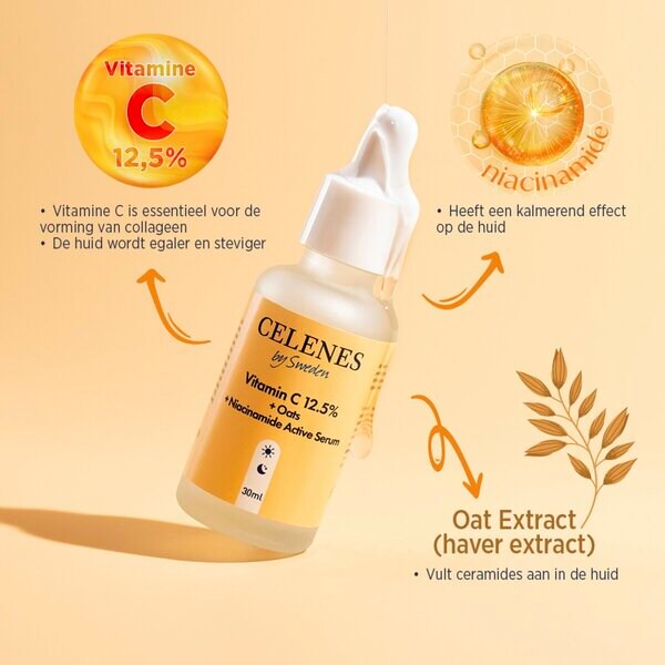 Celenes By Sweden Vitamin C 12.5% Active Serum 30ml - All skin types