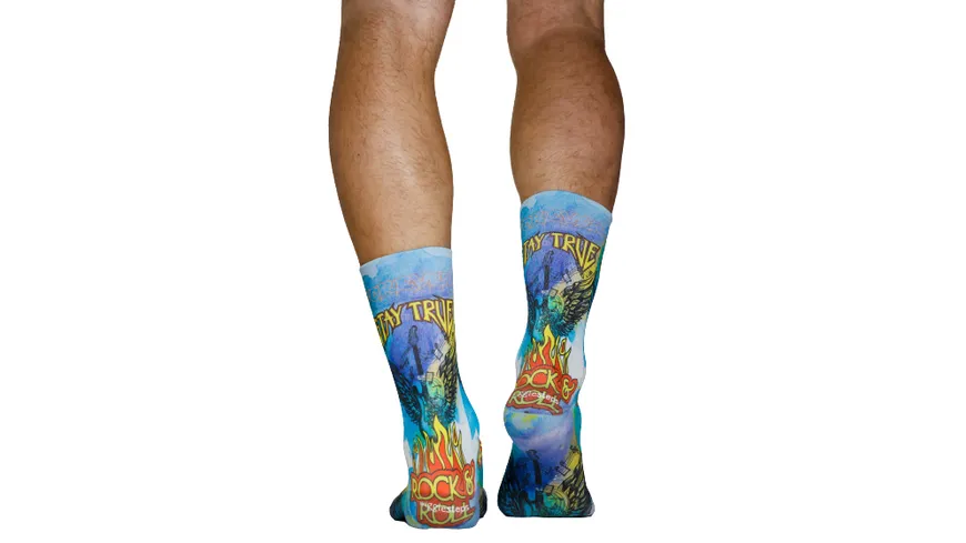 wigglesteps Herren Socken STAY TRUE-M Light Blue