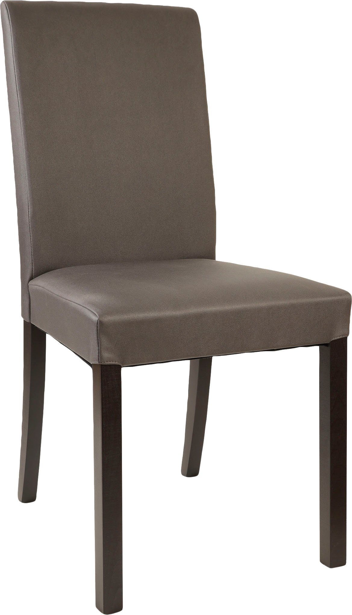 Home affaire 4-Fußstuhl Nina (Set, 2 St), strapazierfähige Microfaser, Gestell Buche natur oder wenge lackiert