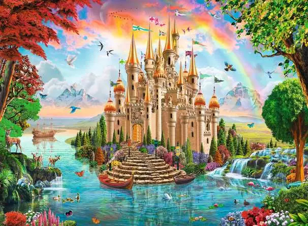 Kinderpuzzle ab 6 Jahren - Märchenhaftes Schloss - 100 Teile