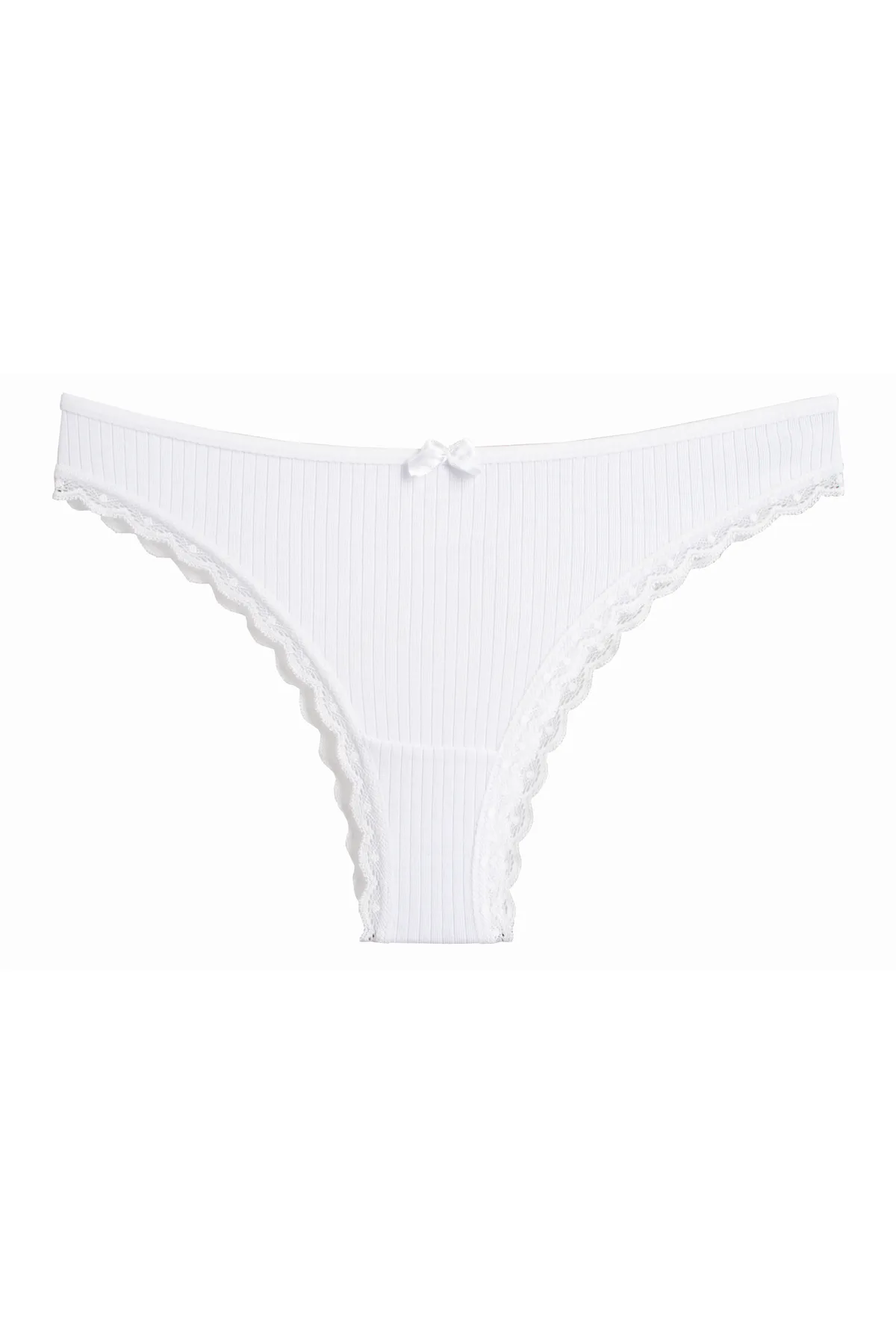 Nicoletta  Damenhöschen Brazillian 5er-Pack Lycra Ribbed Cotton Camisole Lace MIXCOLOR