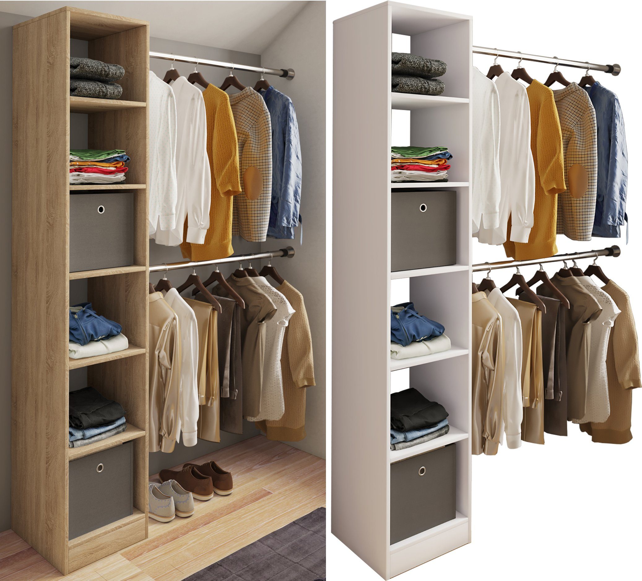 VCM Kleiderschrank Offener Kleiderschrank Dachschrägen Regal Dacholll (1-St)