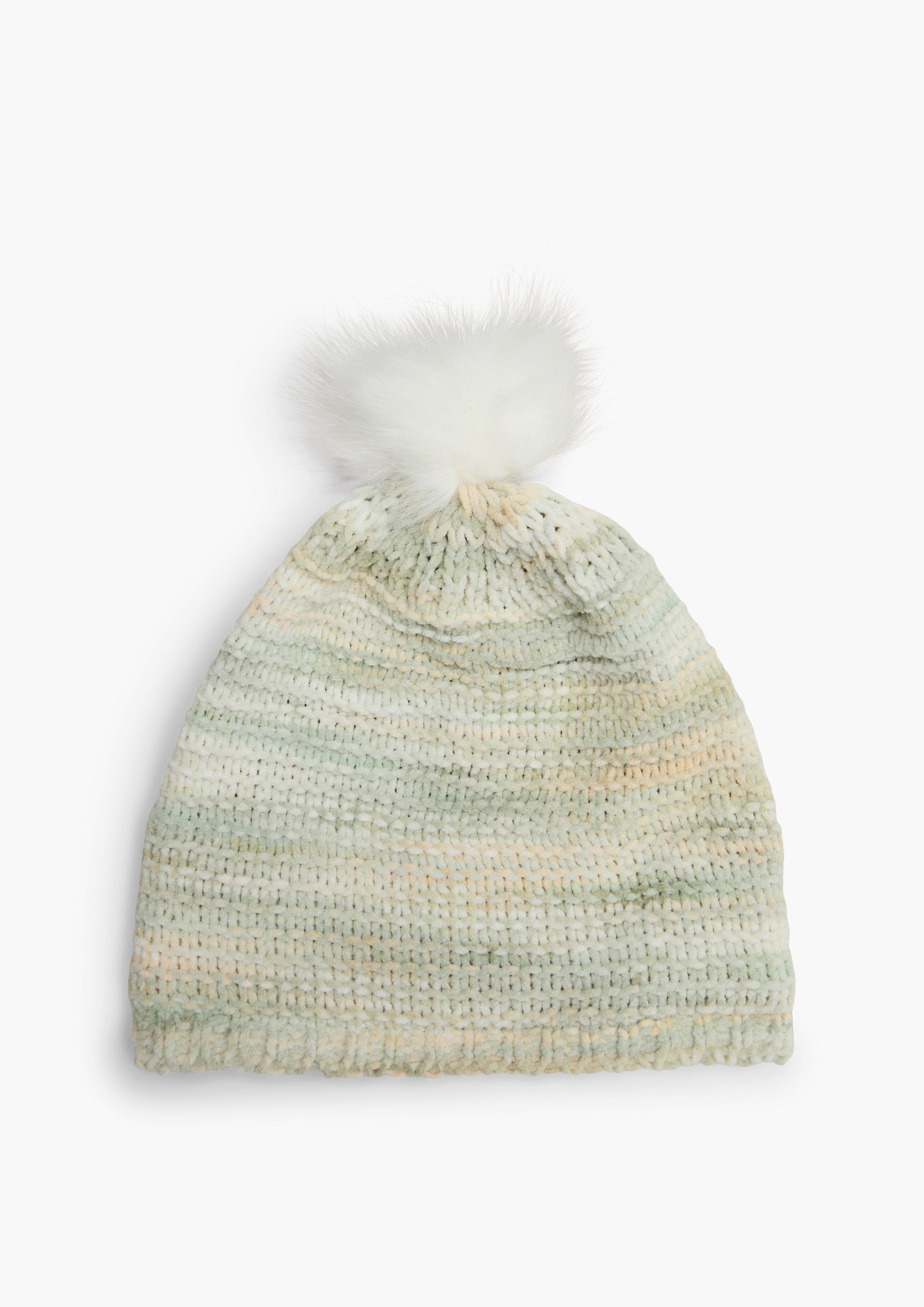 Bommelmütze mit Strickmuster  2117317-73X1