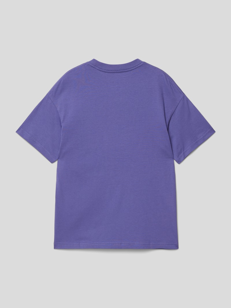 T-Shirt mit Label-Print in purple