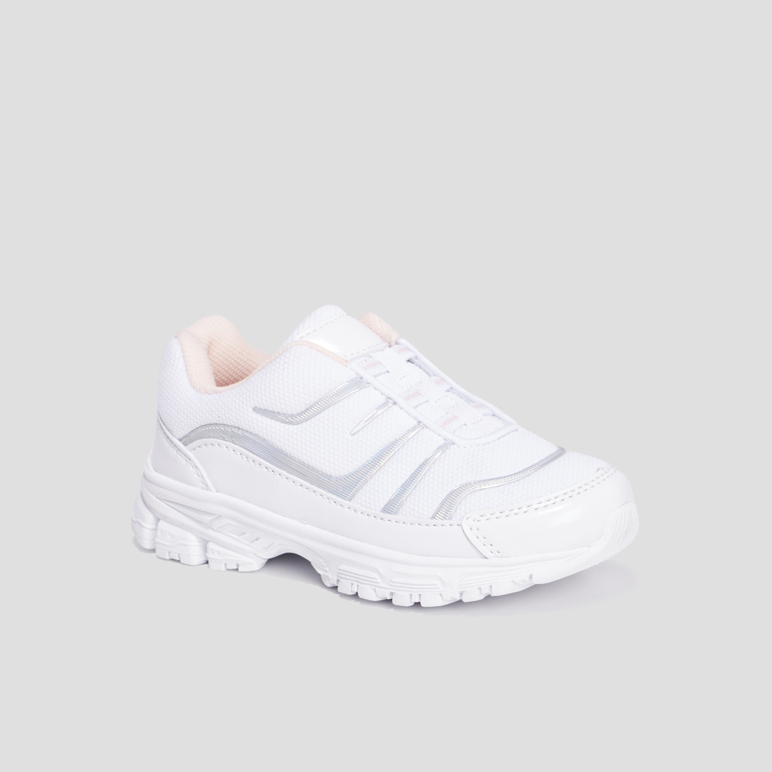 Baskets running Liberto blanc fille | La Halle