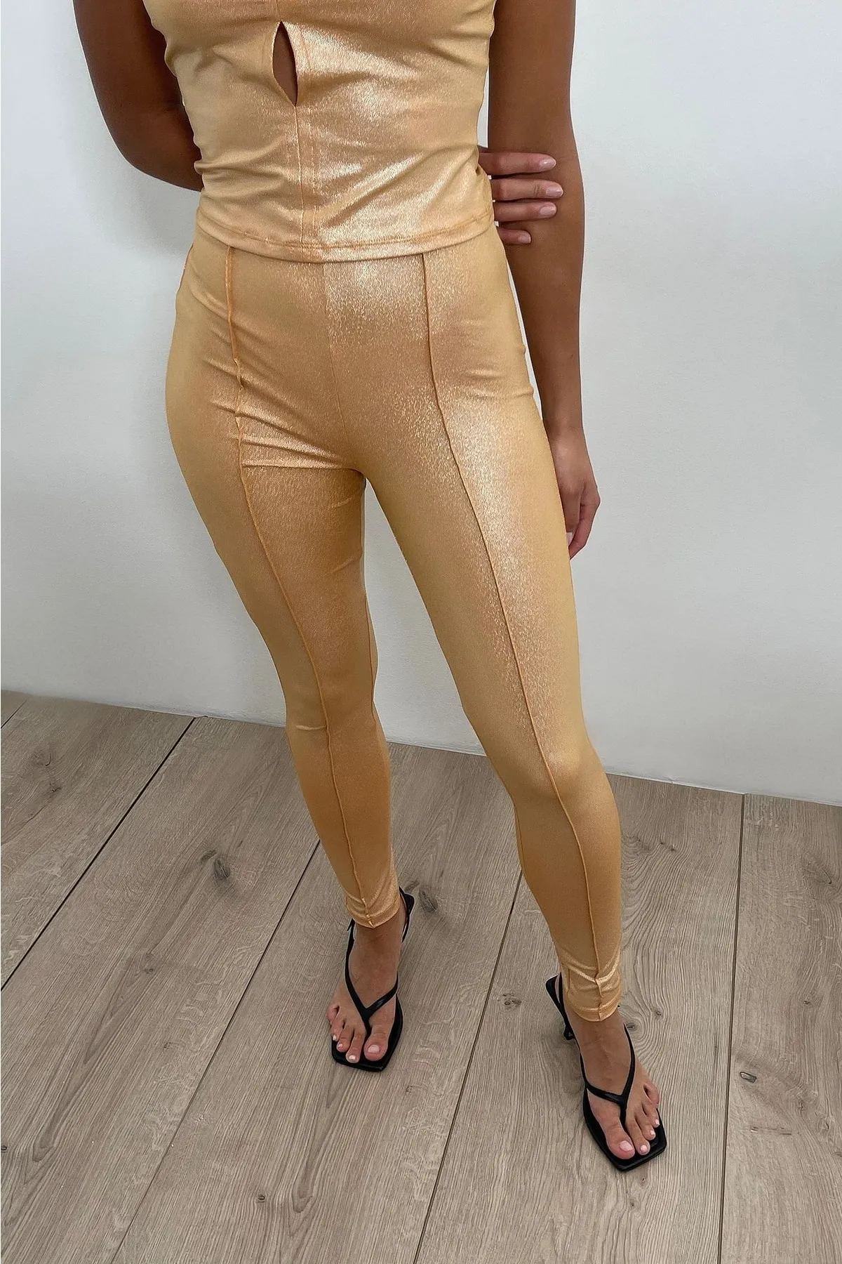 NA-KD  Sport-Leggings - Orange - Hoher Bund