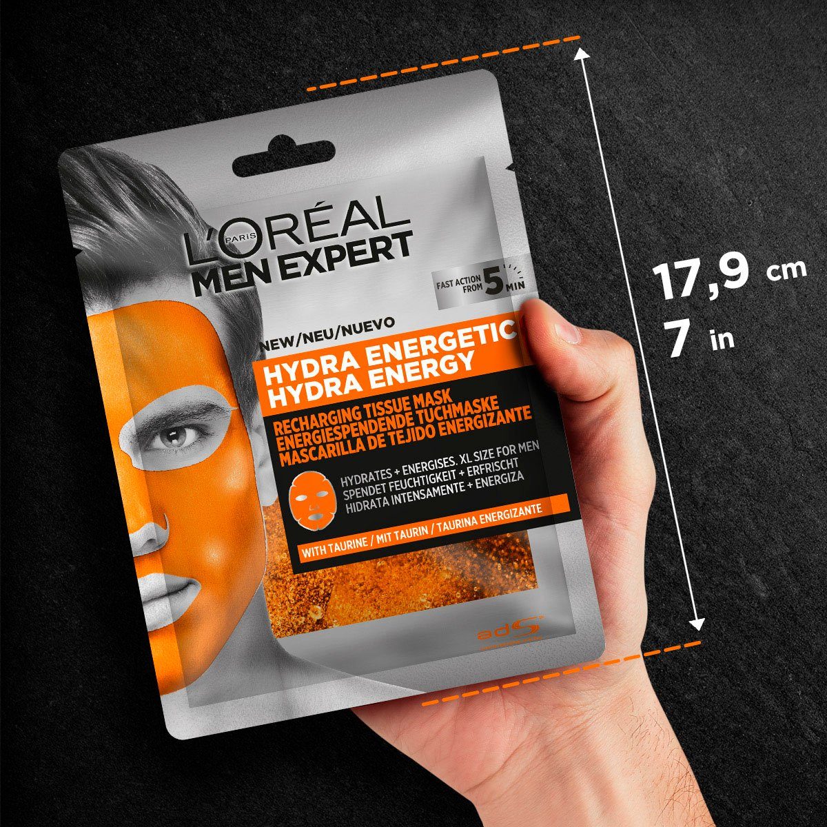 L'ORÉAL PARIS MEN EXPERT Gesichtsmasken-Set Pure Charcoal und Hydra Energy Set, 4-tlg.