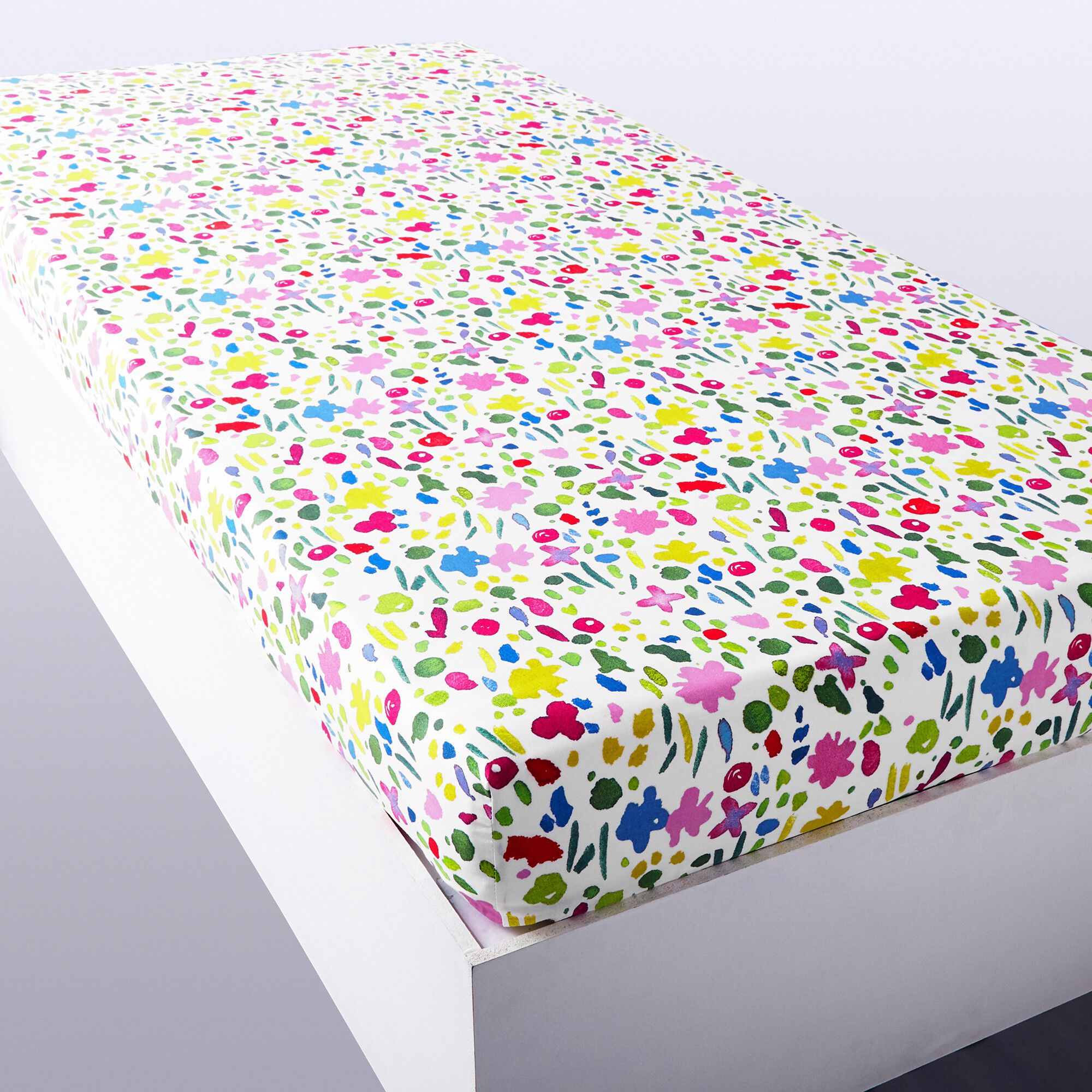 Linge de lit Aquarelle coton imprimé fleuri