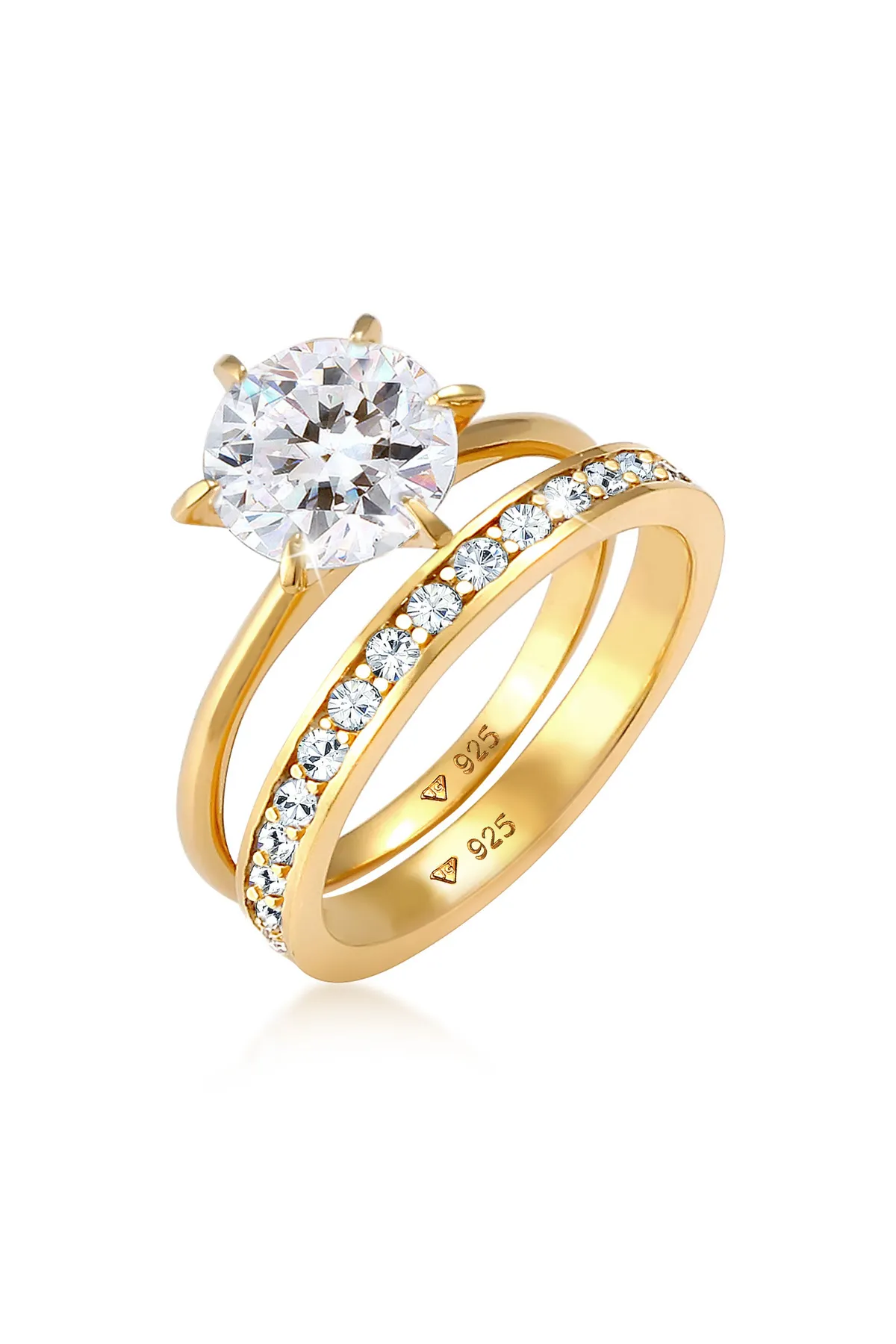 ELLI  Ring - Goldfarben - Glass