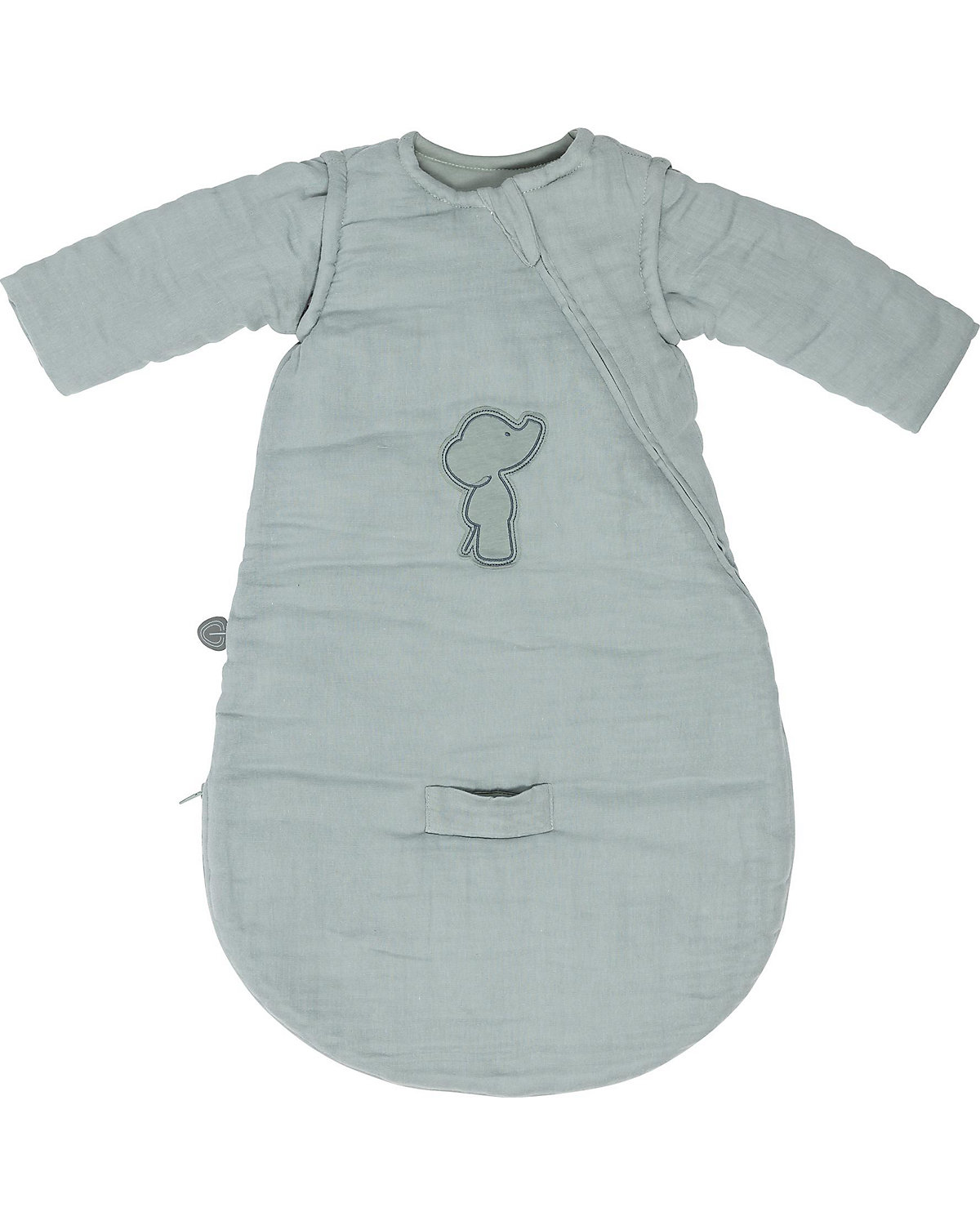 LUNA & AXEL Schlafsack 70 cm Windeln hellgrün mit Ärmel TOG 2