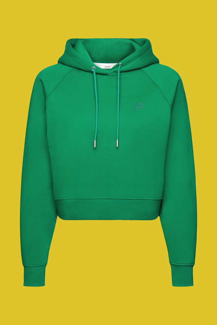 Cropped-Hoodie mit Delfin-Logo