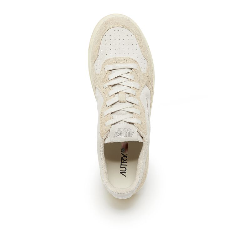 Autry Medalist Low Man SH02 suede/hair ecru