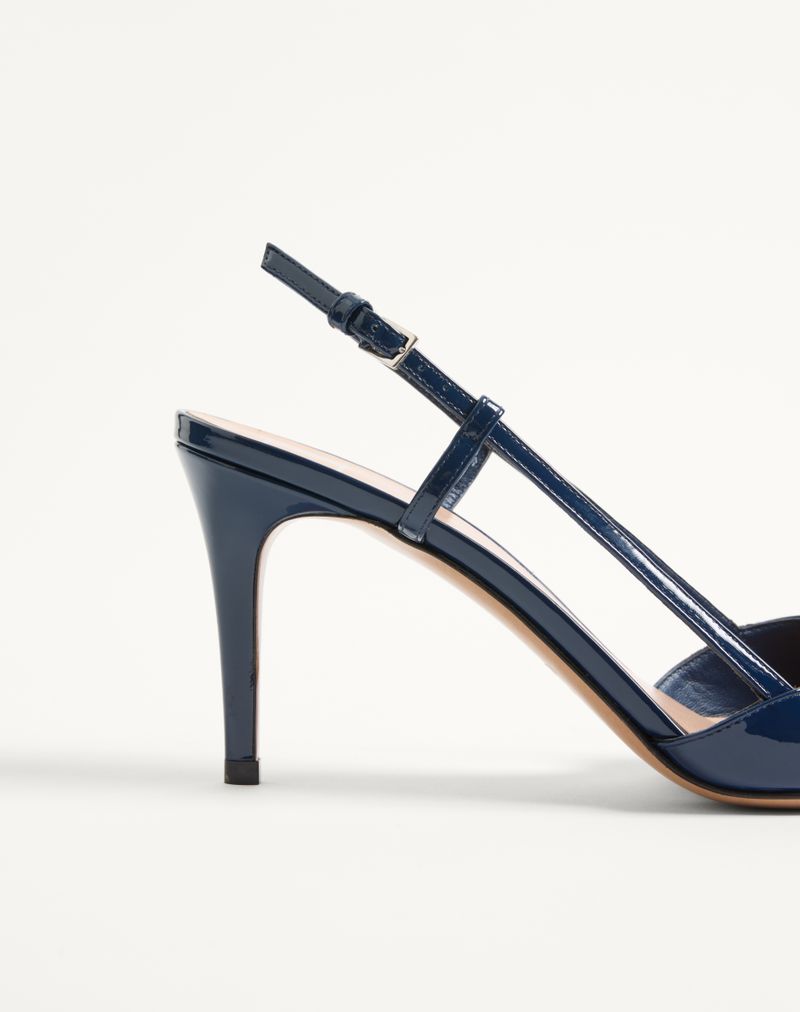 VLogo Signature Patent Slingback Pump 80mm