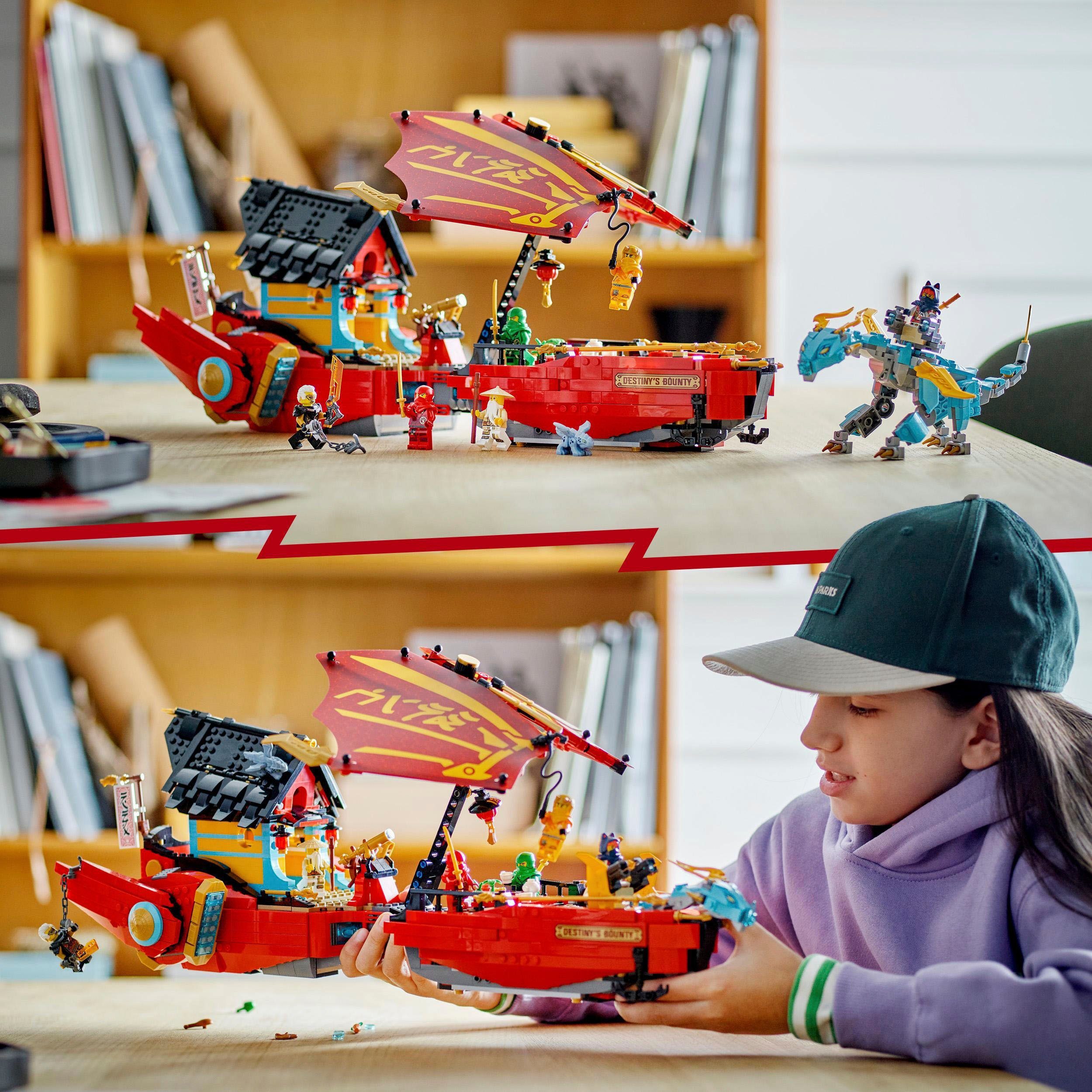 LEGO® Konstruktionsspielsteine Ninja-Flugsegler im Wettlauf mit der Zeit (71797), LEGO® NINJAGO, (1739 St), Made in Europe
