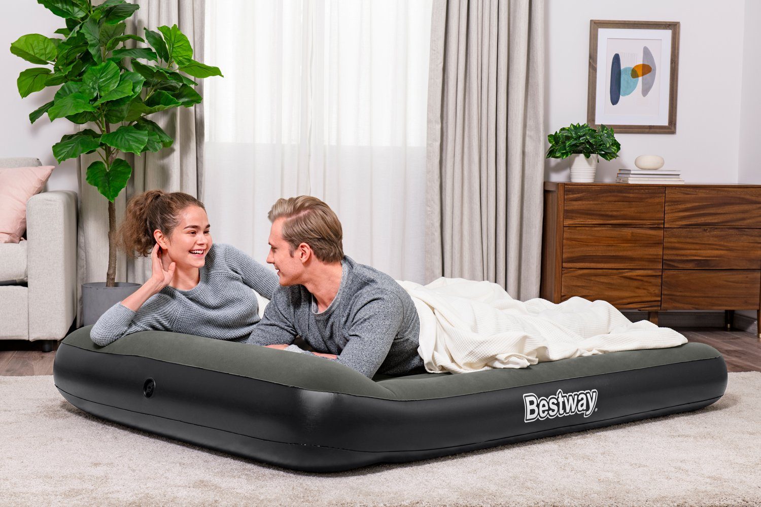 Bestway Luftbett Doppel 2 Personen Luftmatratze Camping 191 x 137 x 30 cm