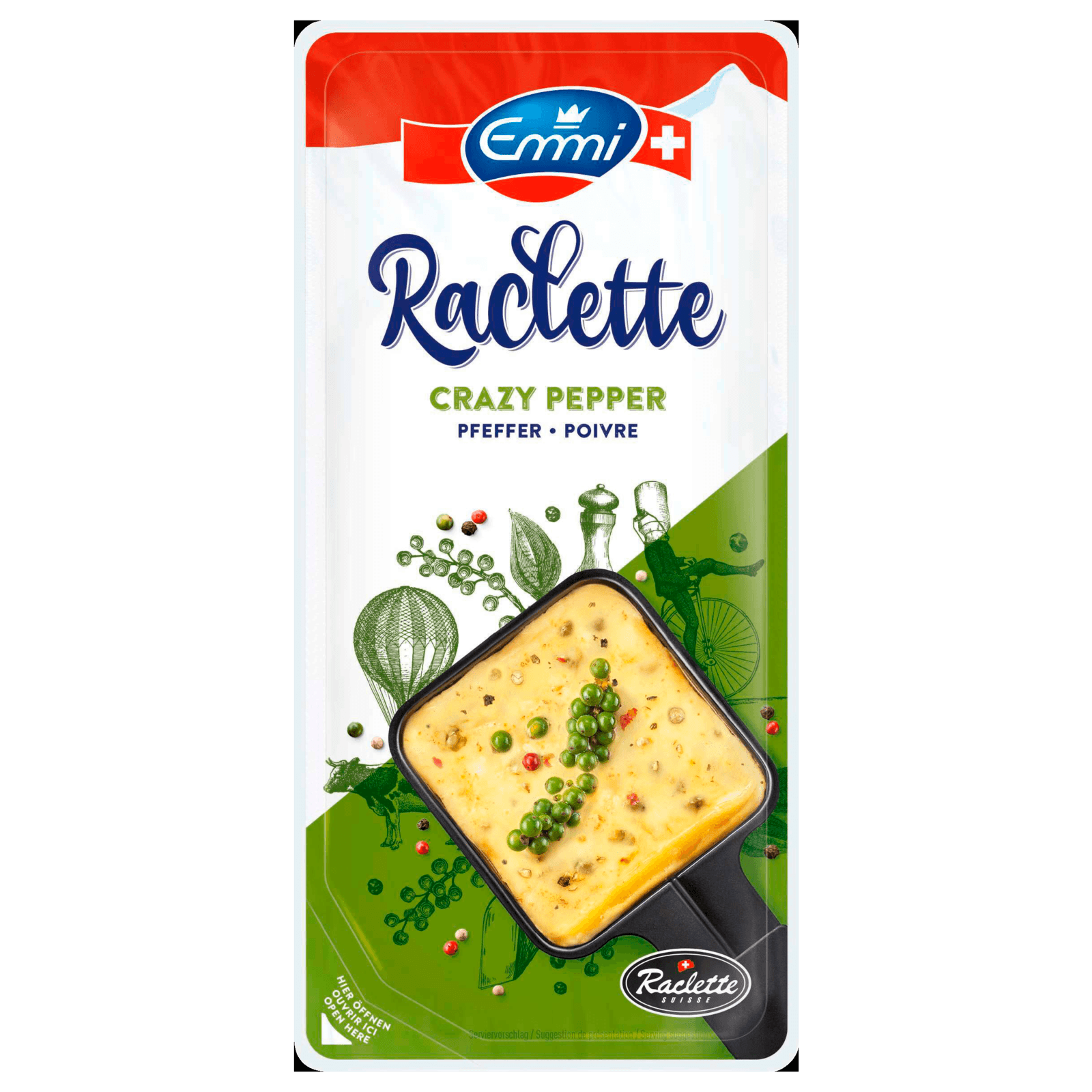 Emmi Raclette Scheiben mit Pfeffer 150g