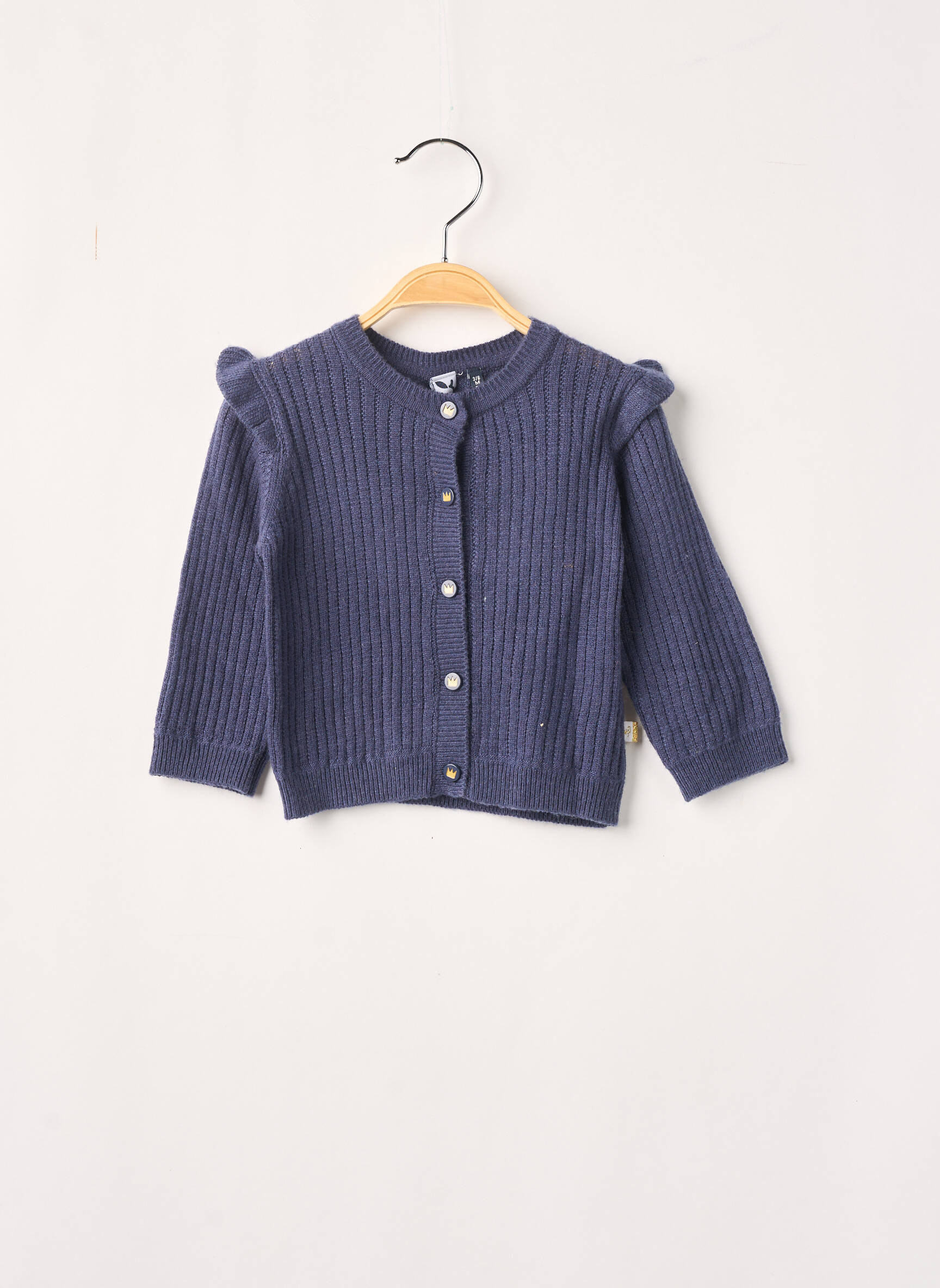 3 Pommes Fine Maille Fille couleur bleu