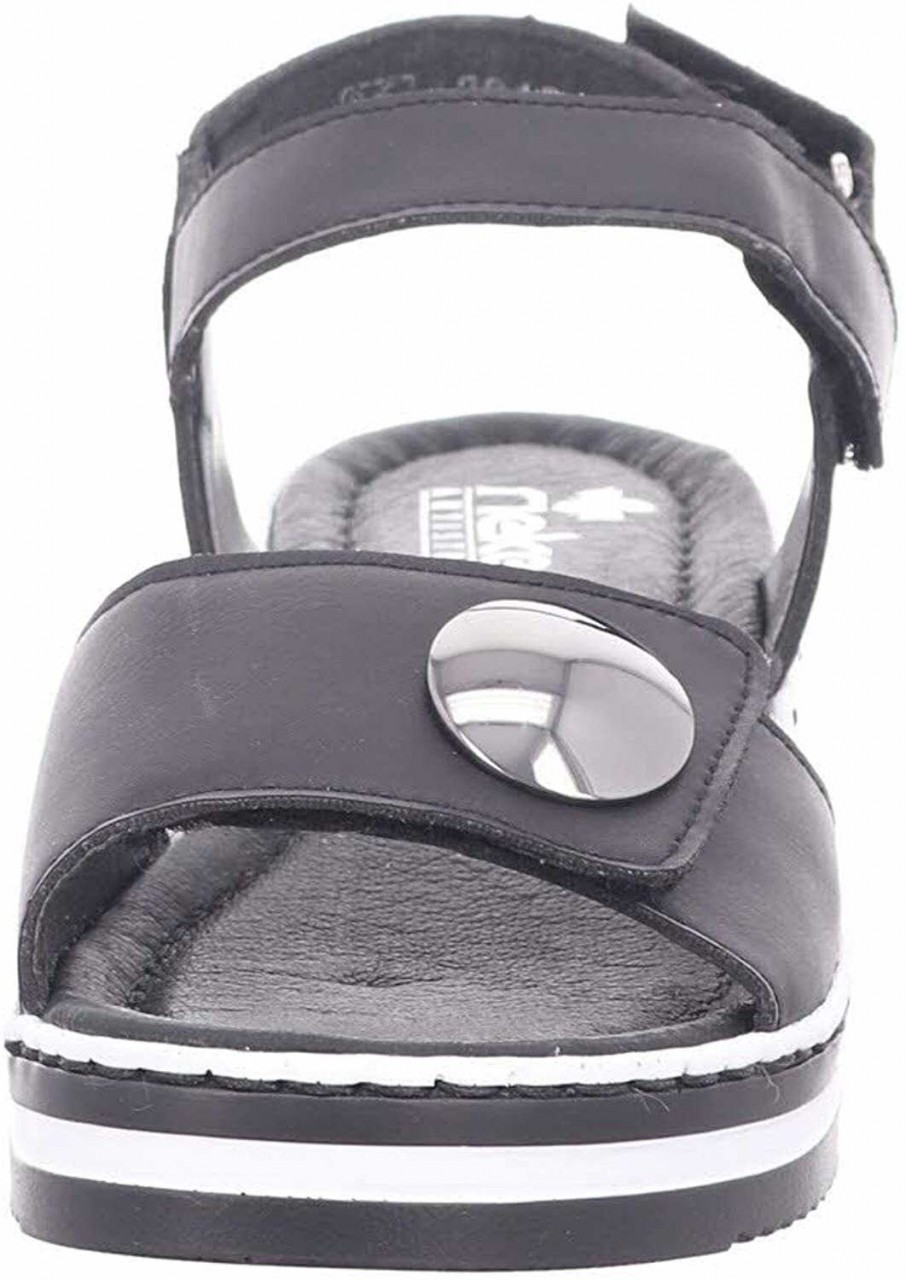 RIEKER Keilsandalen schwarz Luzern