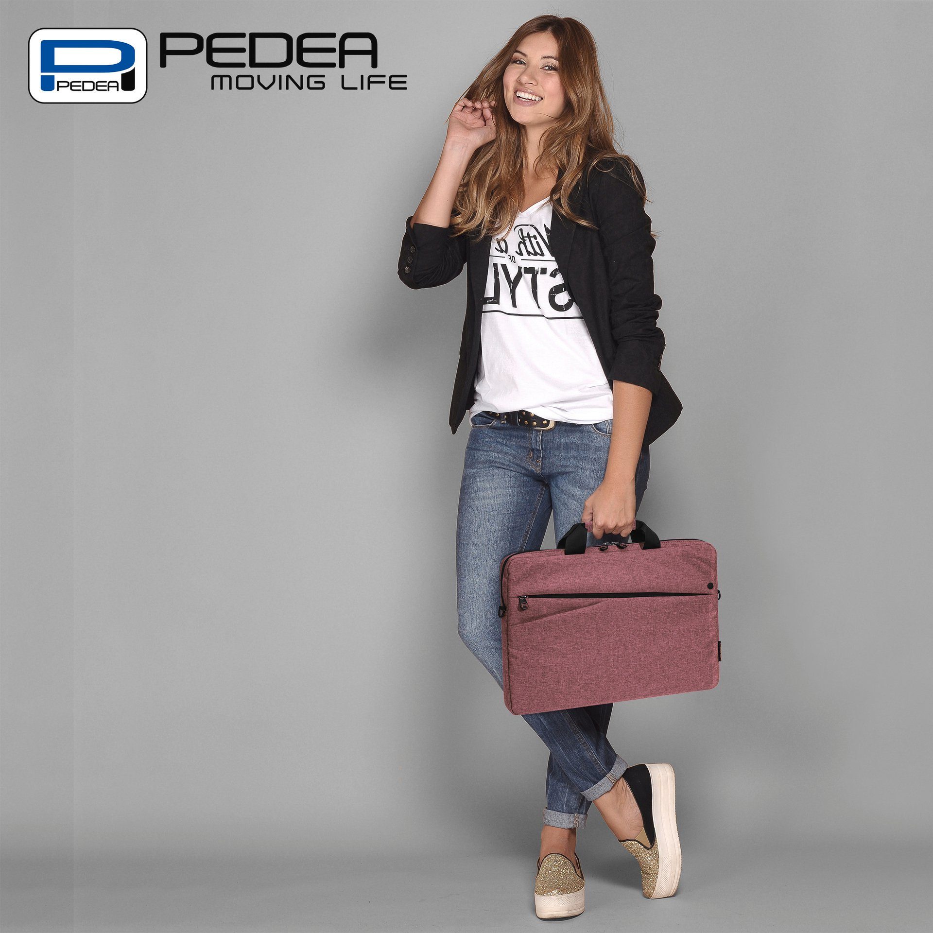 PEDEA Laptoptasche Notebooktasche Fashion bis 43,9 cm (bis 17,3), dicke Polsterung und ein fleeceartiges, weiches Innenfutter