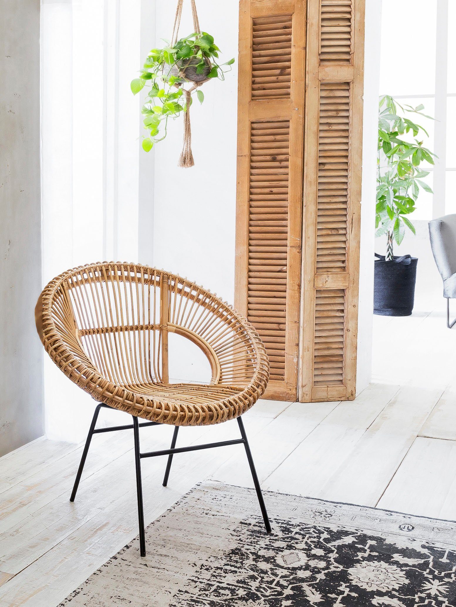 SIT Rattanstuhl, Rattan Vintage, Shabby Chic, Vintage