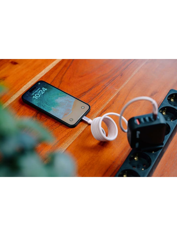 COFI 1453 Verbatim USB-C zu USB-C 1,2m Kabel 100W Schnellladen mit Magnet in Grau günstig kaufen 120 cm
