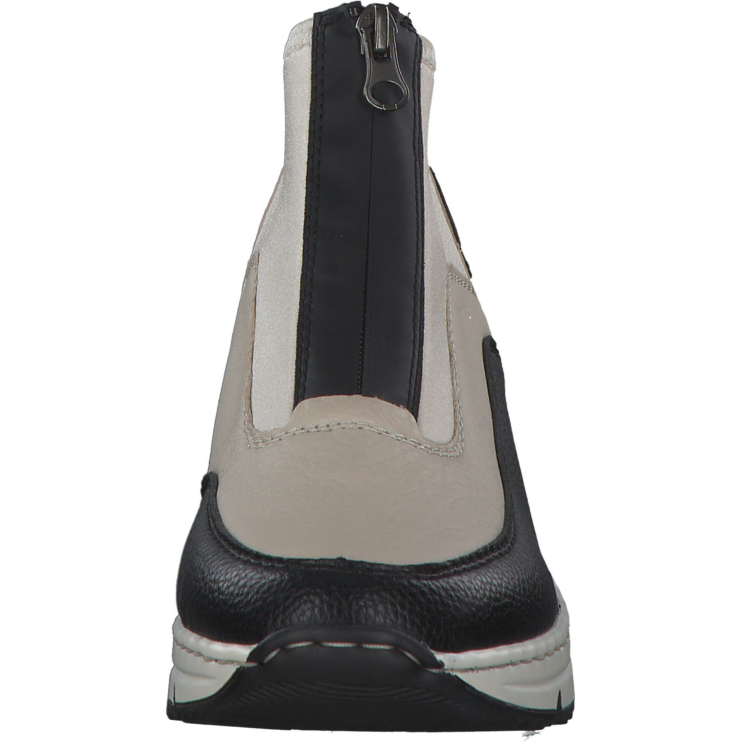 Rieker N6352, Stiefeletten, Damen, Schwarz/Weiss