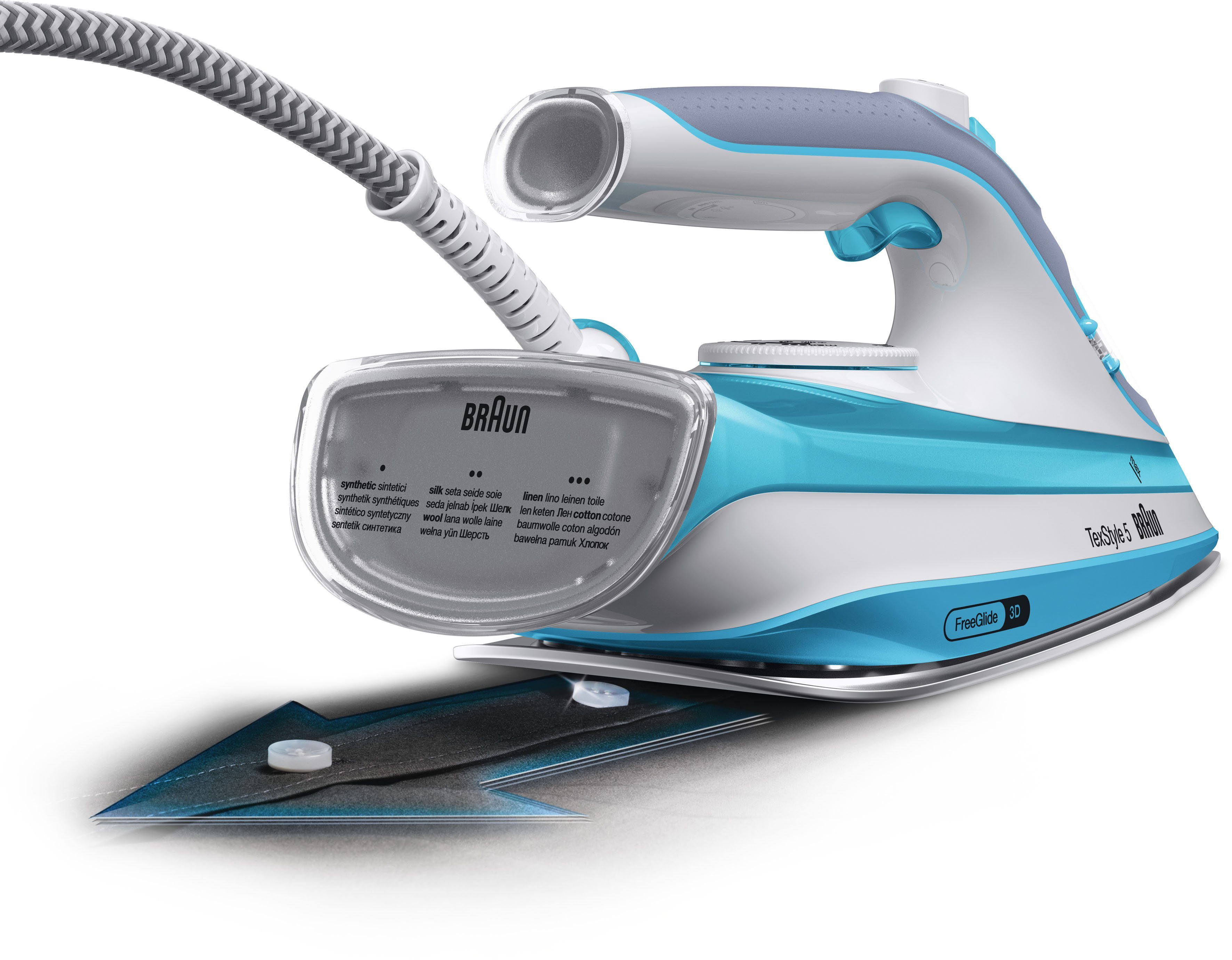 Braun Dampfbügeleisen FreeStyle 5 SI 5006 BL, 2600 W, mit FreeGlide 3D Bügelsohle