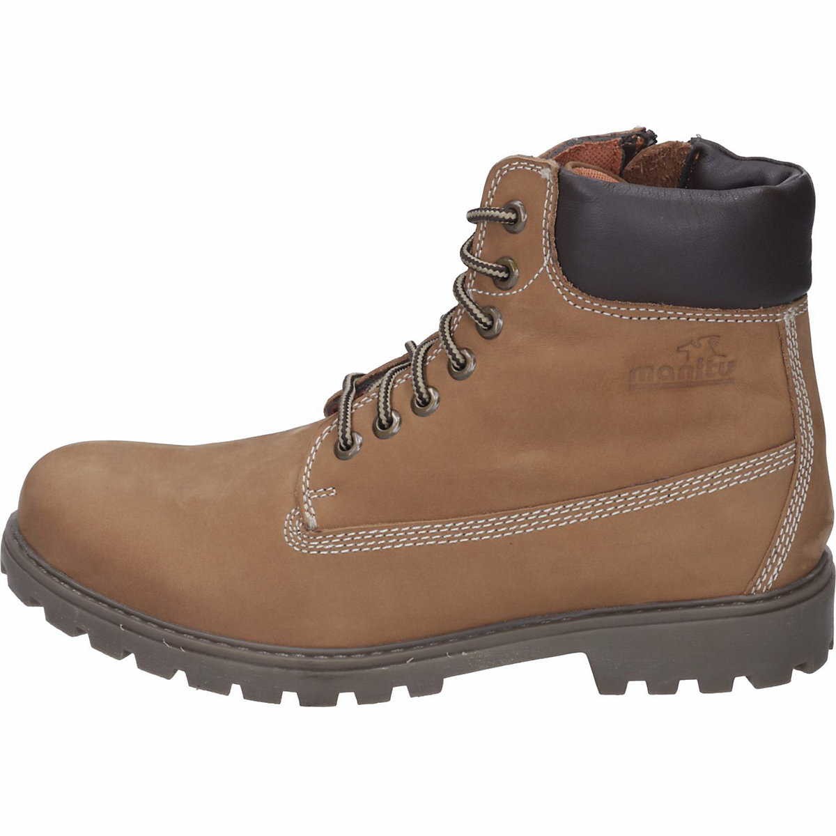 MANITU Schnür-Stiefeletten braun