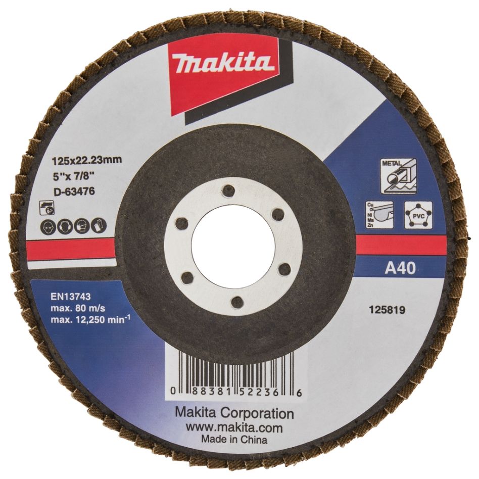Makita Accessories D-63476 Λαμαρινόξυλο 125mm A40