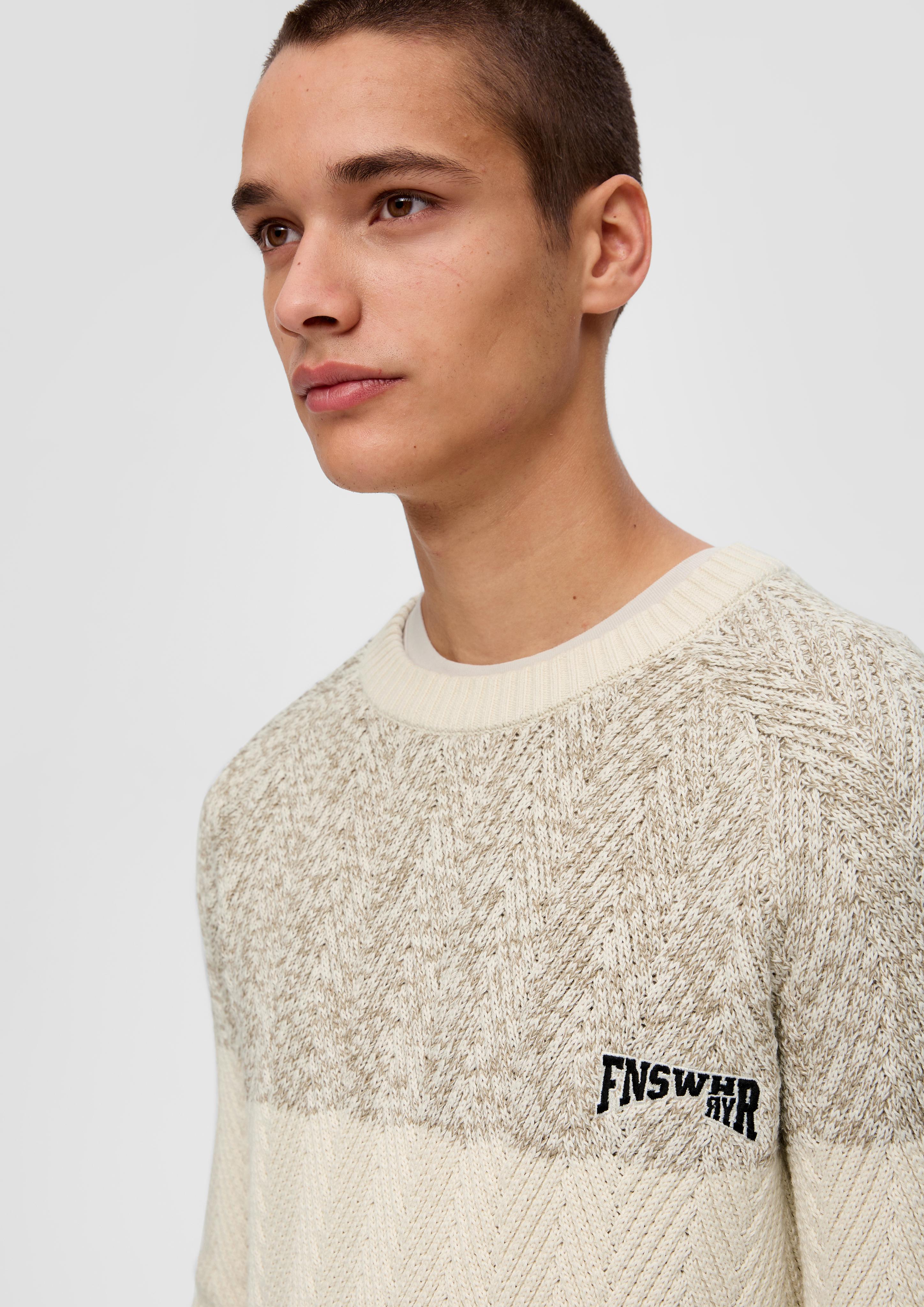 Strickpulli in Two-Tone-Optik  2134583-80W0
