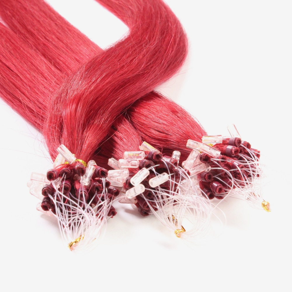 hair2heart Extensions à froid cheveux naturels #rouge 1g extensions