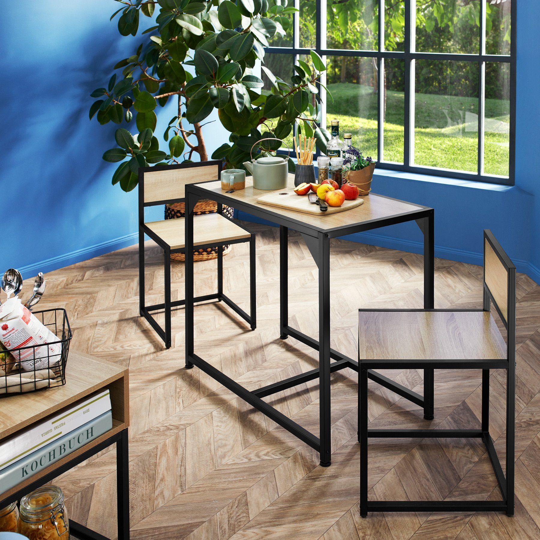 tectake Sitzgruppe Milton, (Set, 3-tlg), leicht zu reinigen