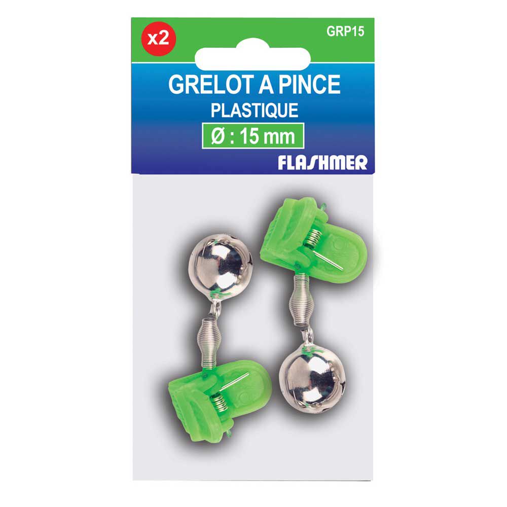 Flashmer Grelot nikkelöity muoviklipsi Ø15mm