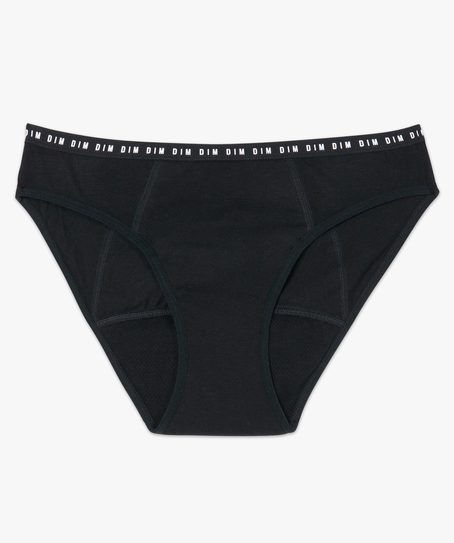 Culotte menstruelle lavable pour flux abondant - Dim Protect noir | GEMO