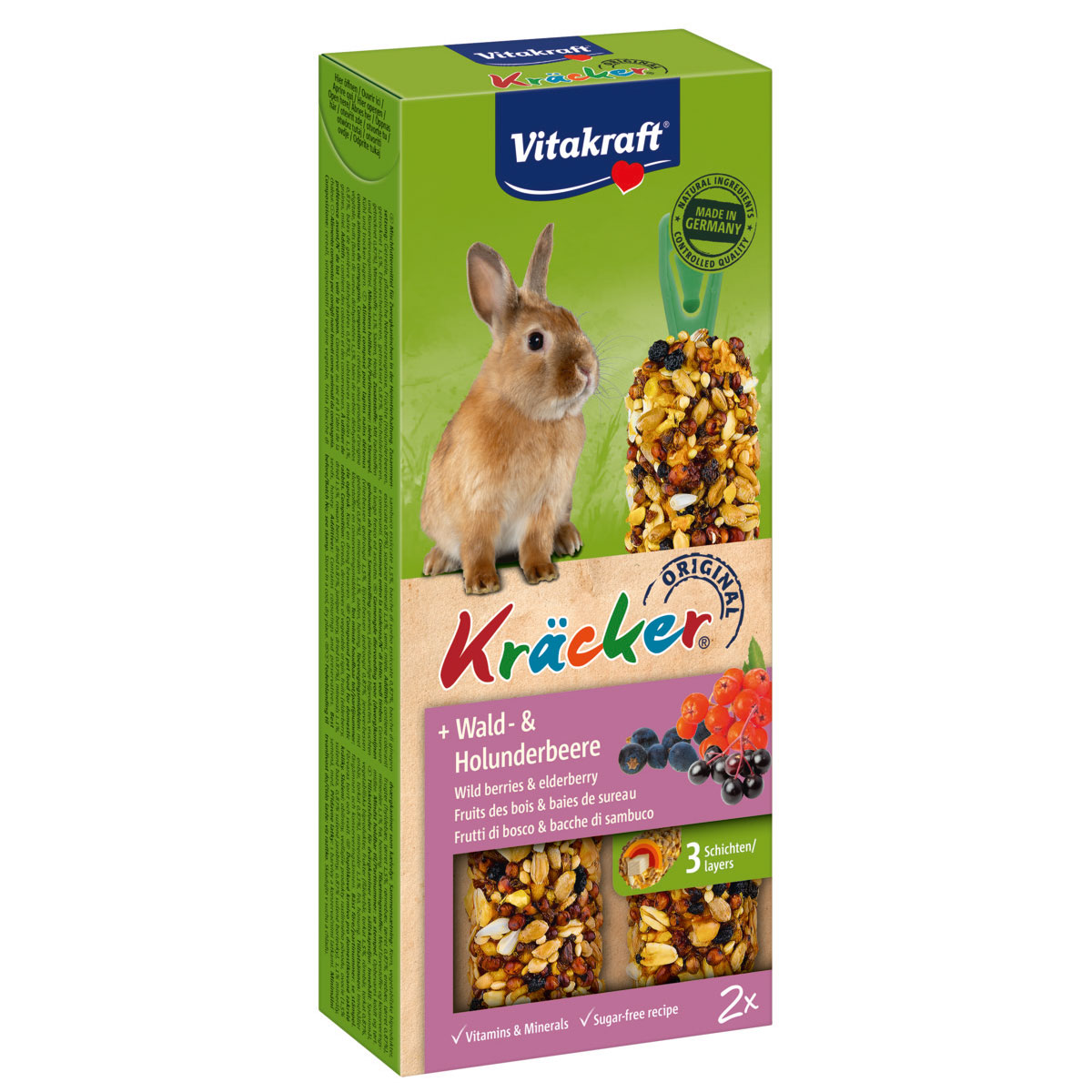 Vitakraft Zwergkaninchen Kräcker mit Wald- & Holunderbeere