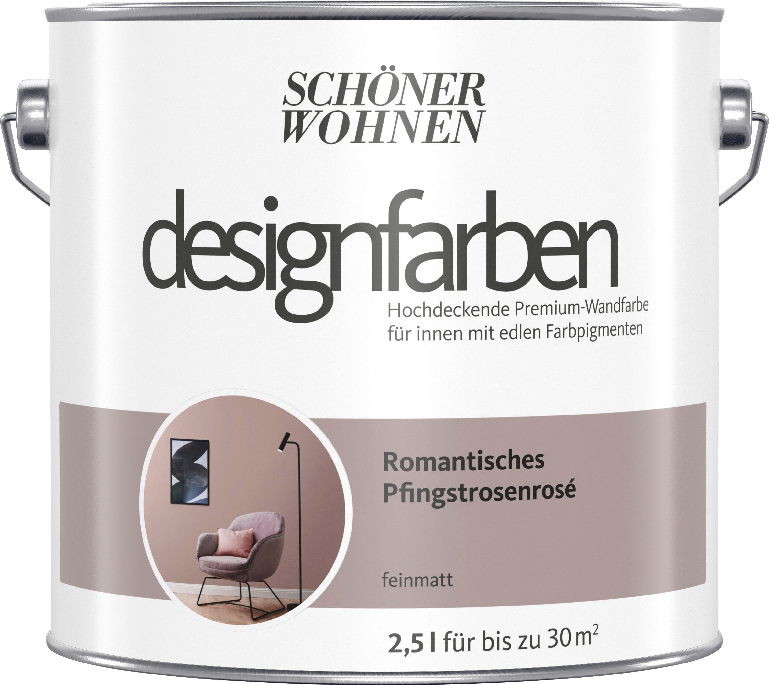 SCHÖNER WOHNEN FARBE Wand- und Deckenfarbe Designfarben Sonderedition, hochdeckende Premium-Wandfarbe mit Spritzfrei-Formel