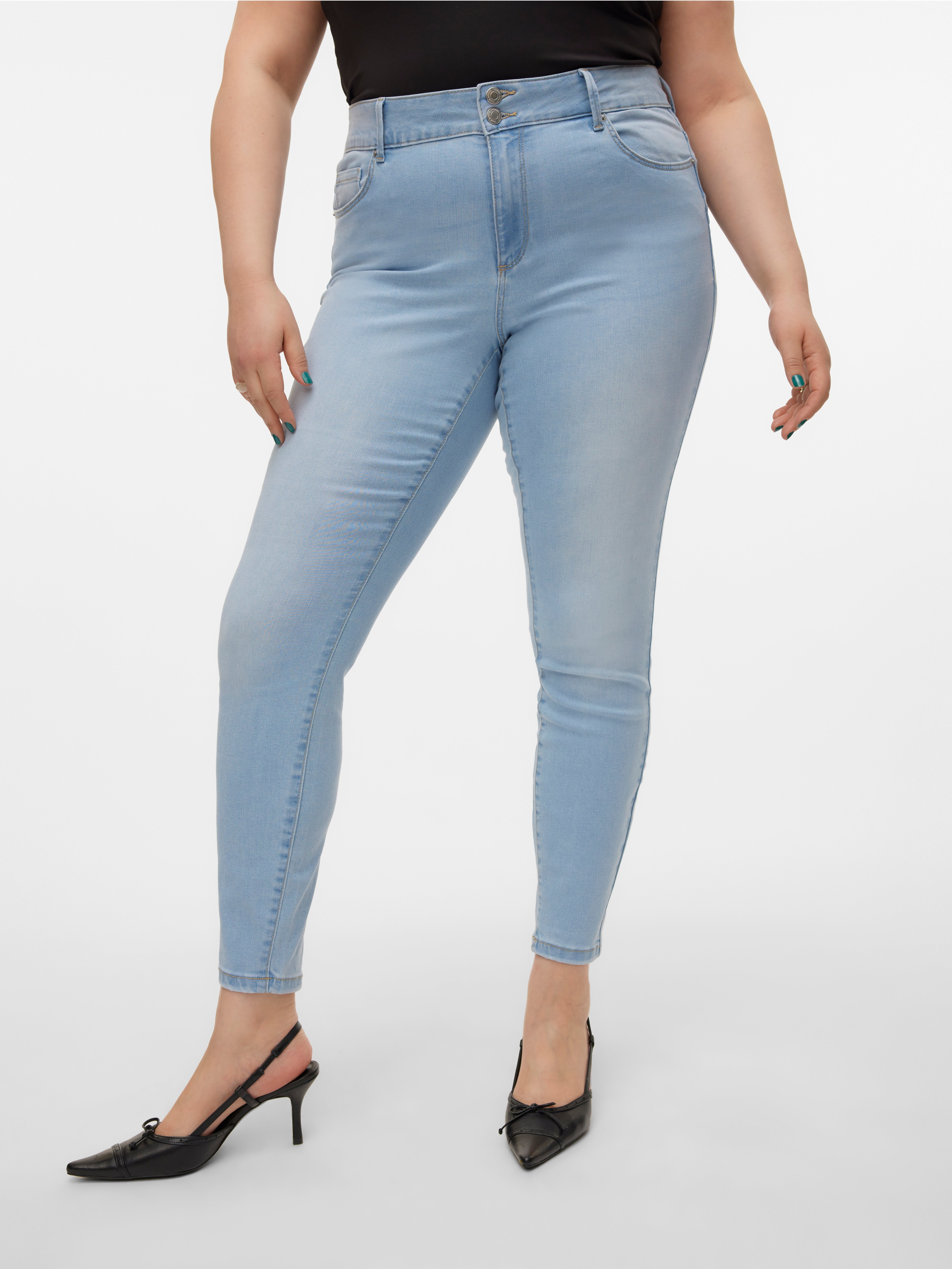 VMCSOPHIA Hohe Taille Slim Fit Jeans