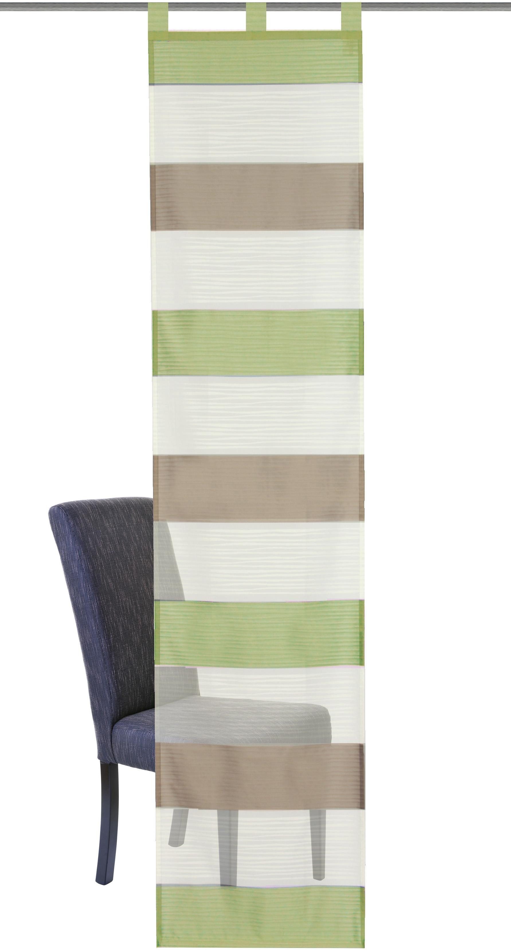 Schiebegardine Sarnia, HOME WOHNIDEEN, Schlaufen (1 St), halbtransparent, Voile, inkl. Beschwerungsstange
