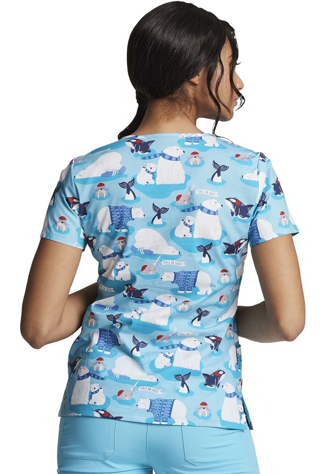 Dickies Funktionsbluse bunt bedruckter Damen Kasack 