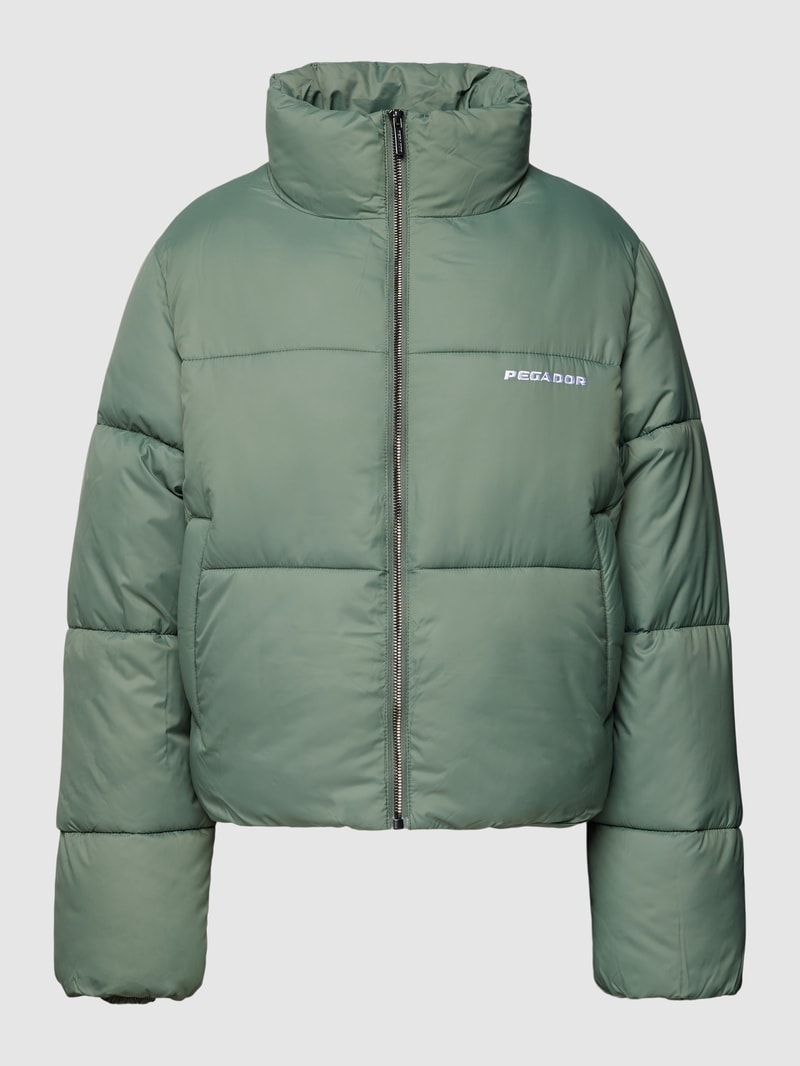 Steppjacke mit Stehkragen Modell 'GEORGIA' in dunkelgrün